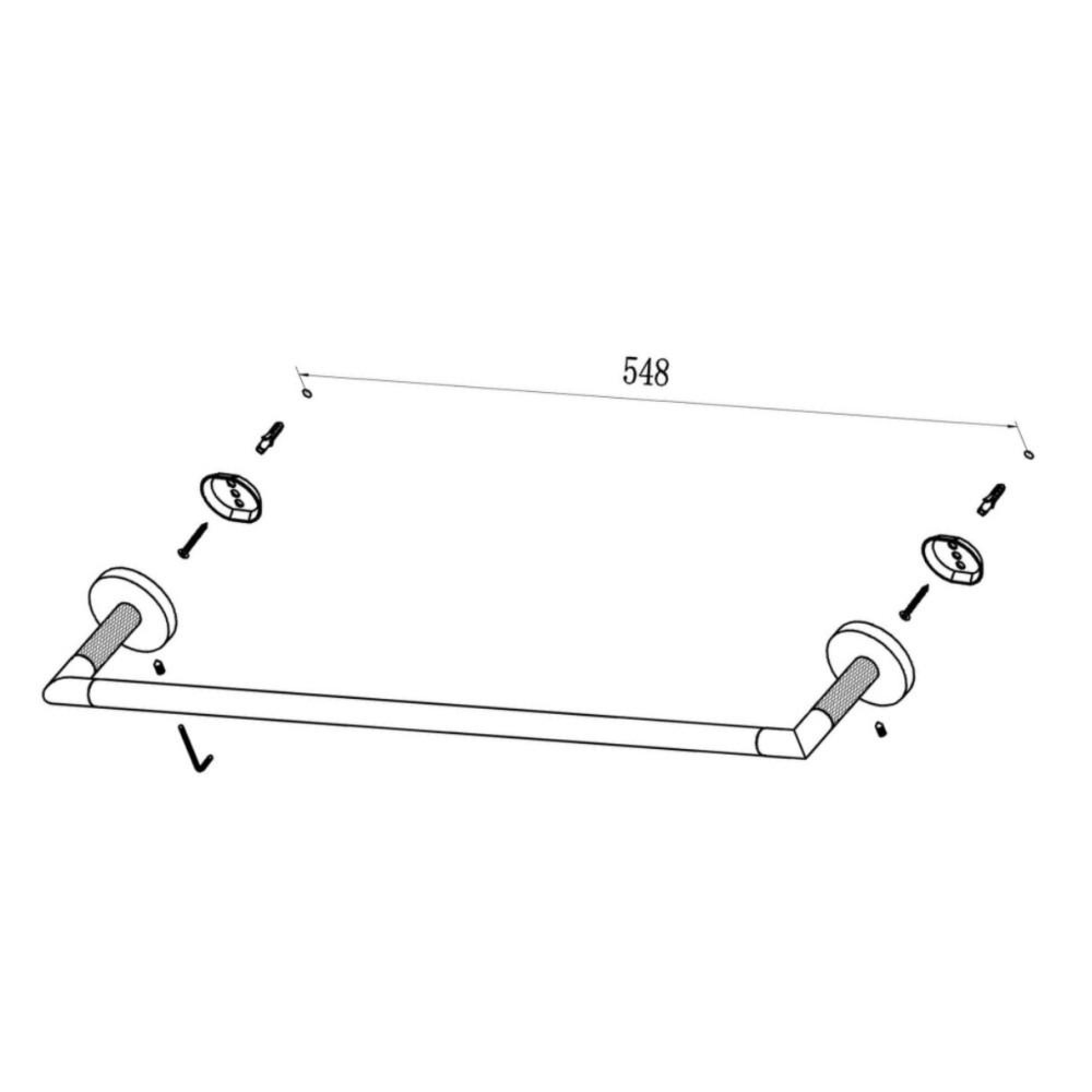 Полотенцедержатель GANZER 19570-Q оружейная сталь фото-3
