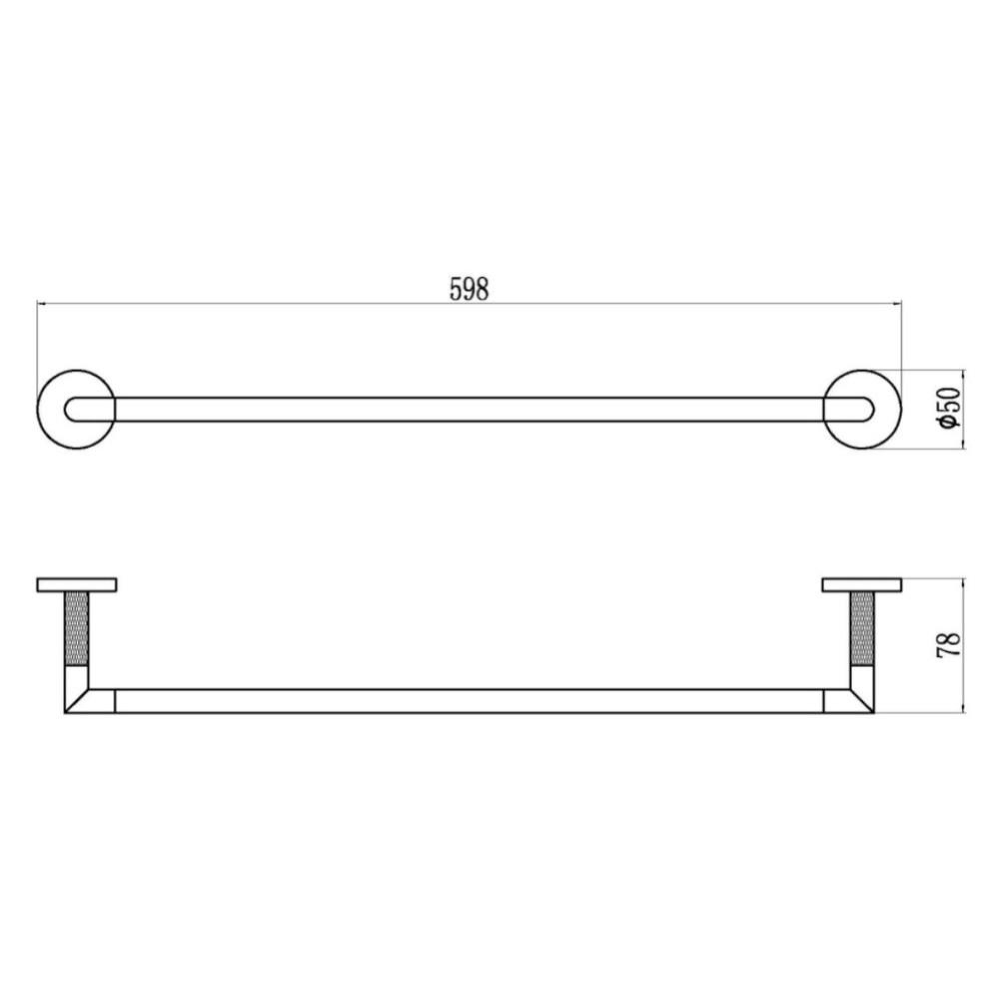 Полотенцедержатель GANZER 19570-S матовое золото фото-3