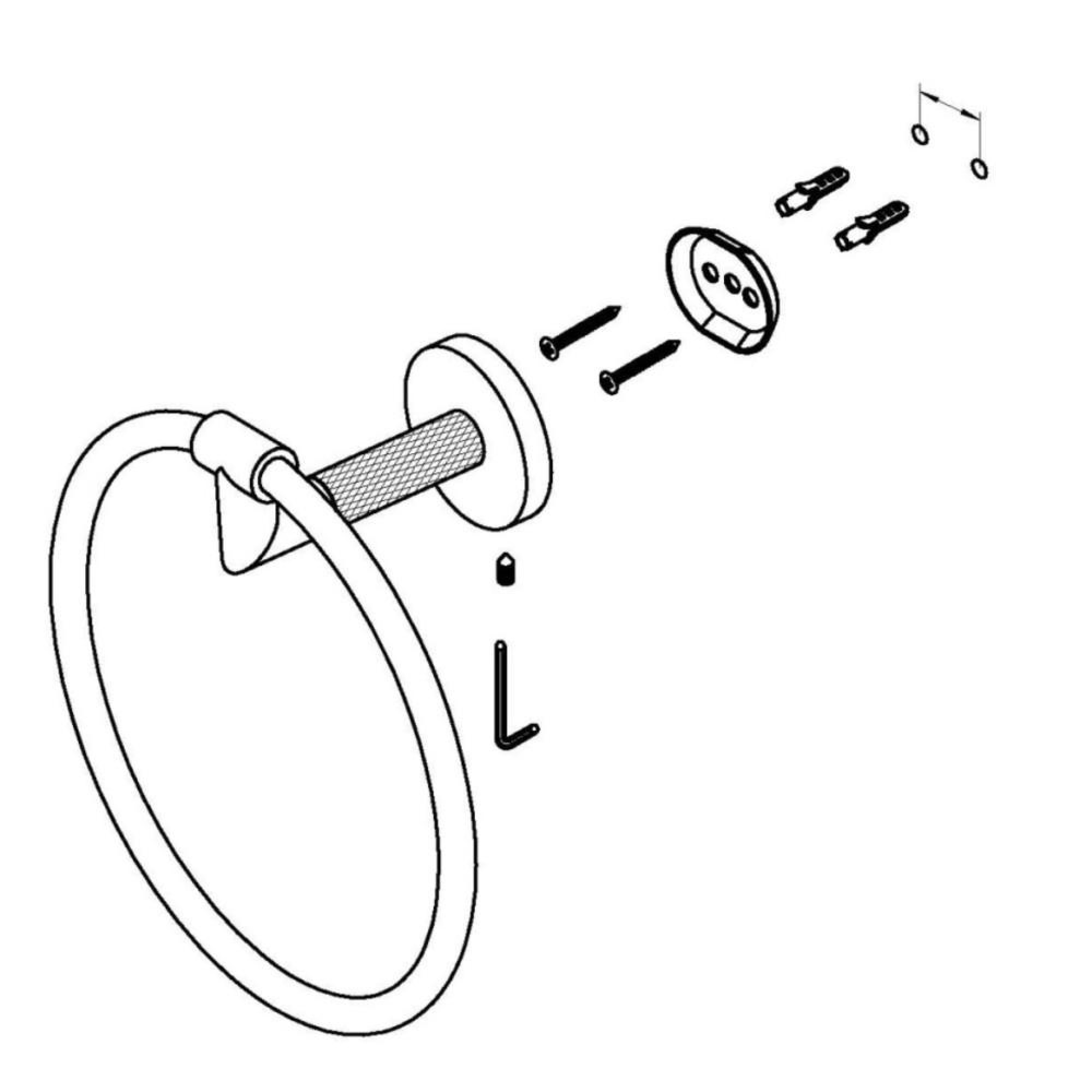 Полотенцедержатель GANZER 19540-C черный фото-3