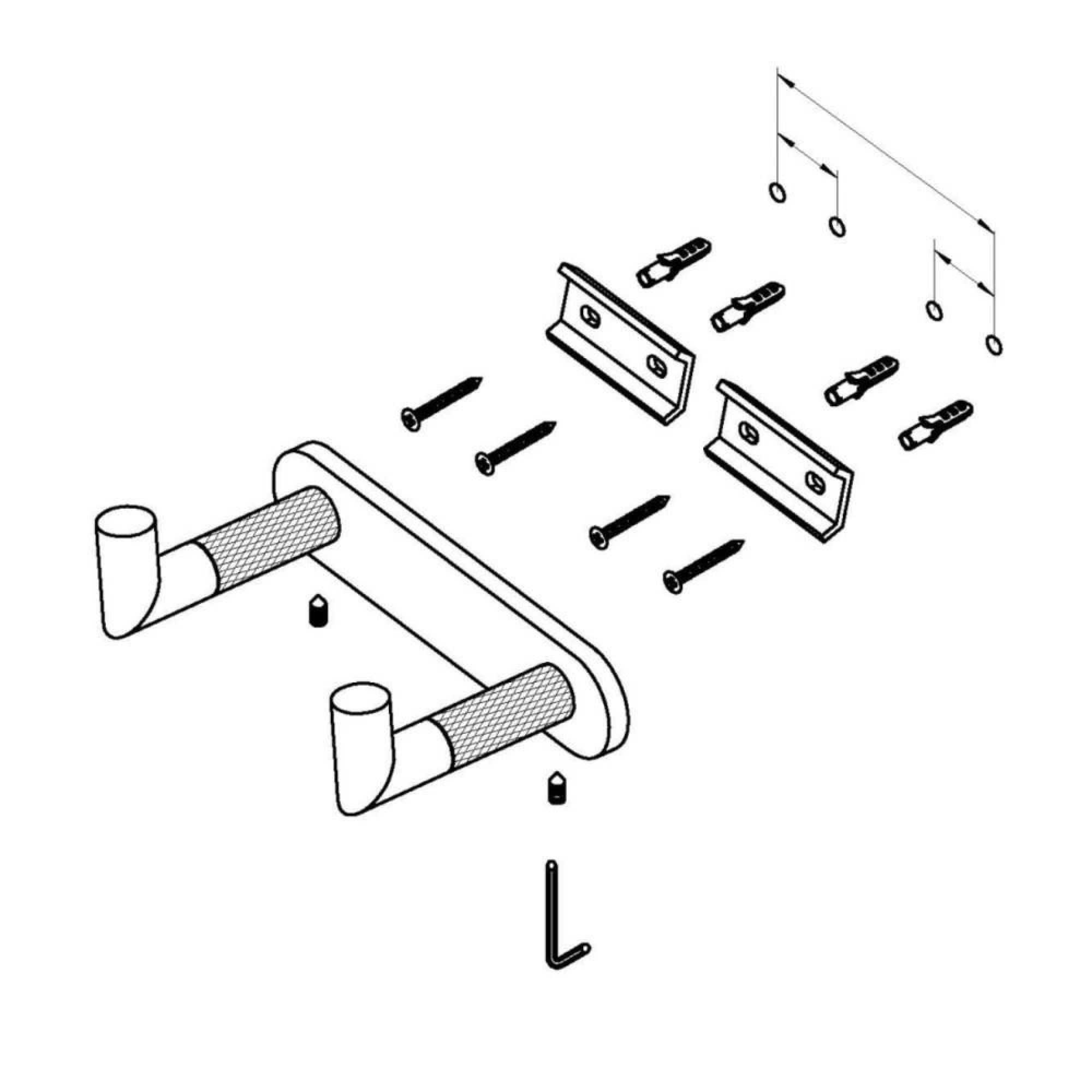 Полотенцедержатель GANZER 19552-Q оружейная сталь фото-3
