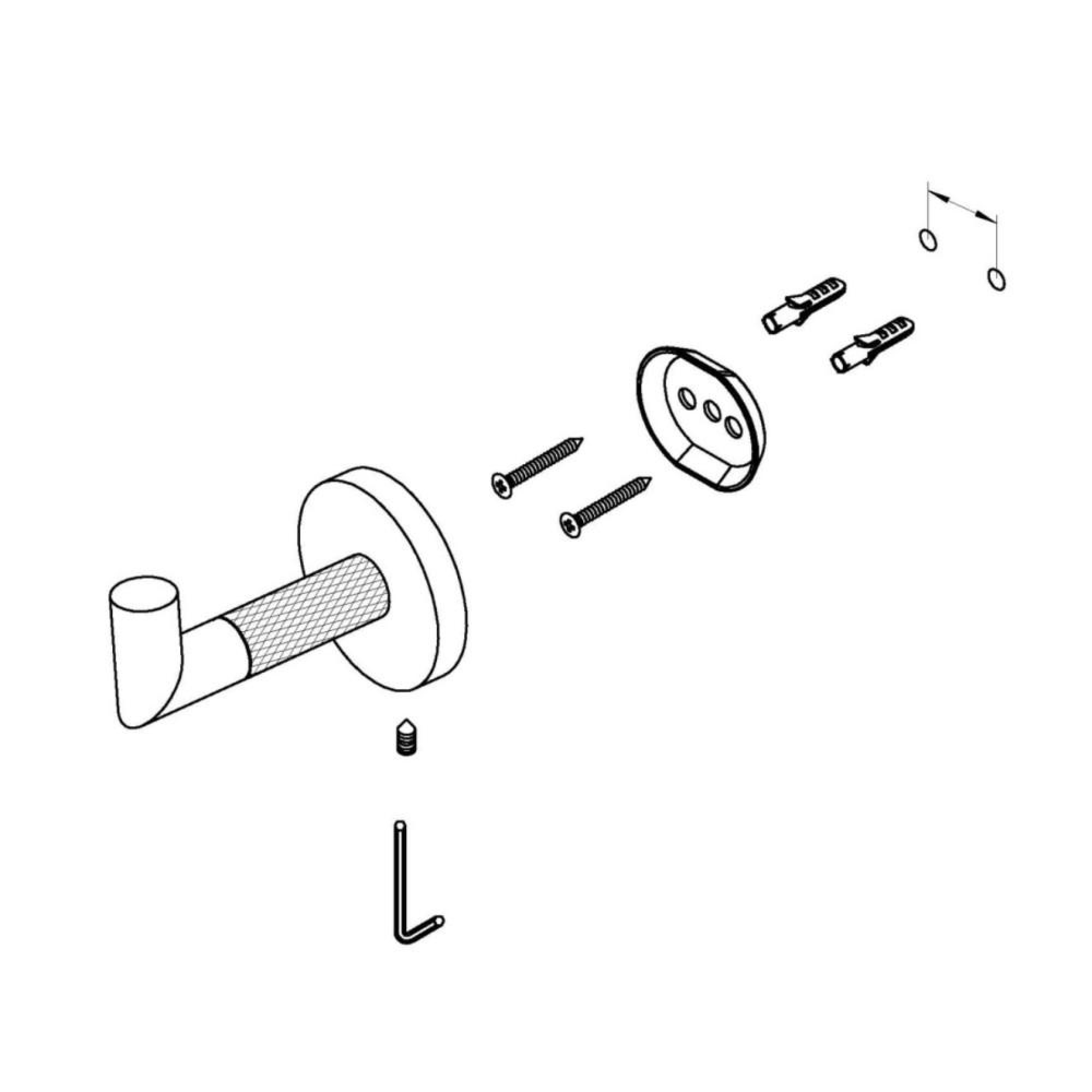 Полотенцедержатель GANZER 19551-Q оружейная сталь фото-3