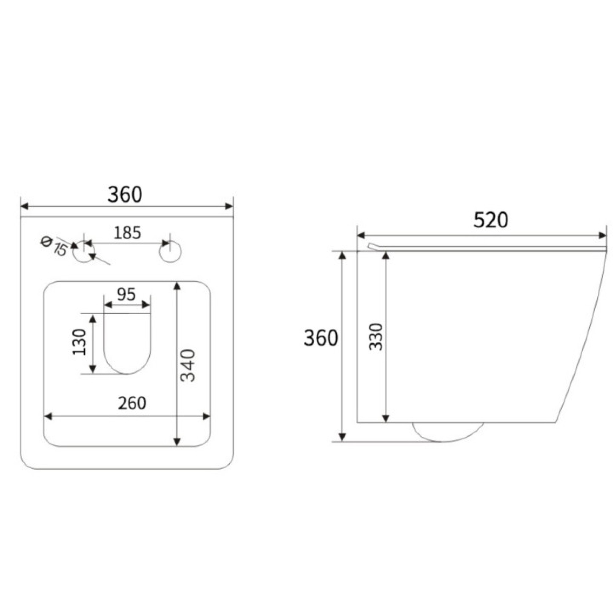 Унитаз подвесной Ganzer 19322-C - фото2