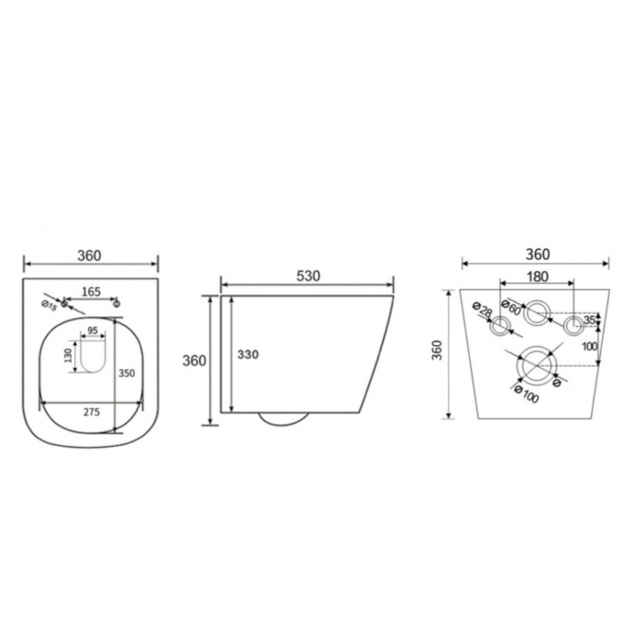 Унитаз подвесной Ganzer 19321-C - фото2