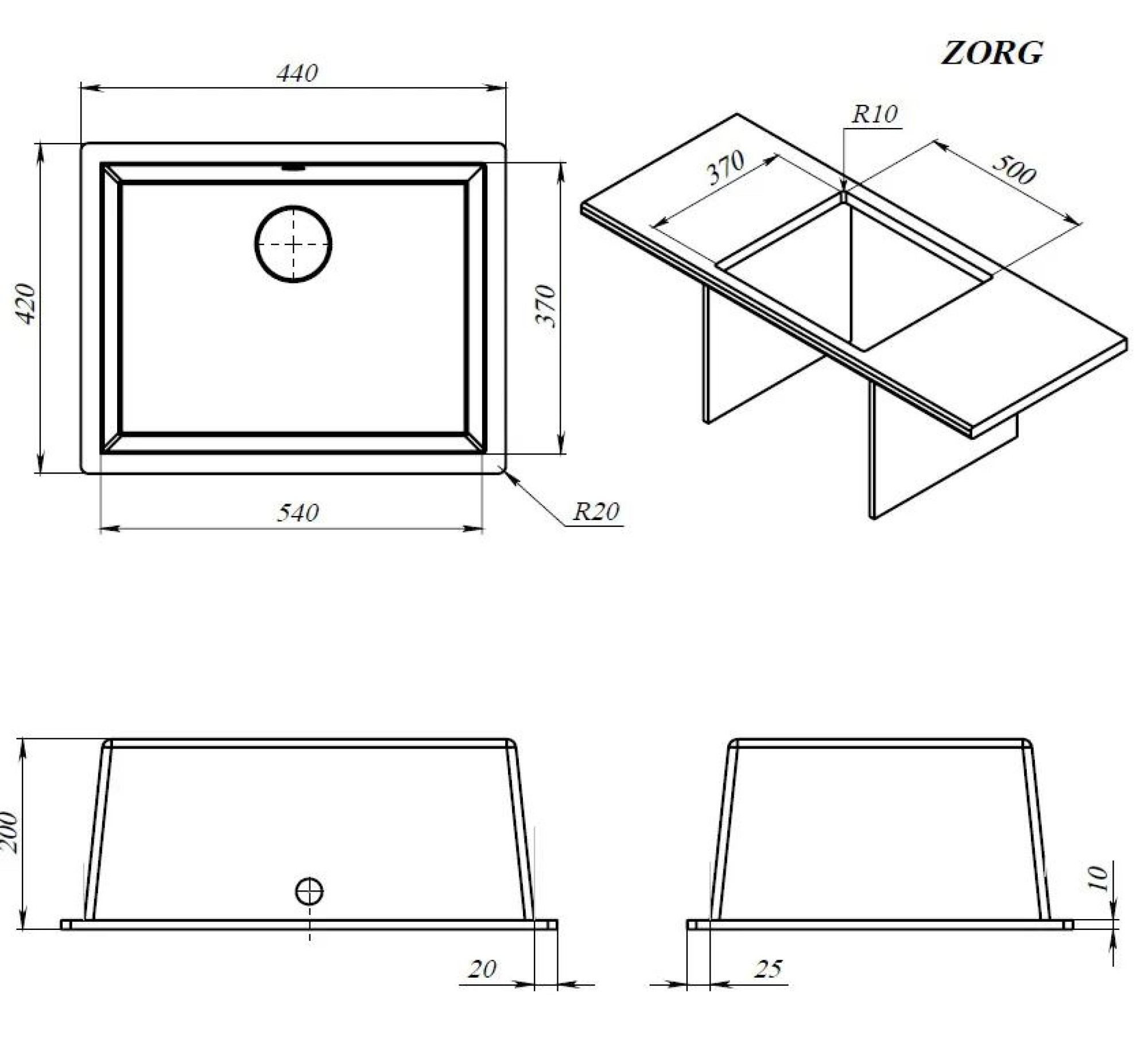 Кухонная мойка ZorG Fast 54 Premium alba фото-5