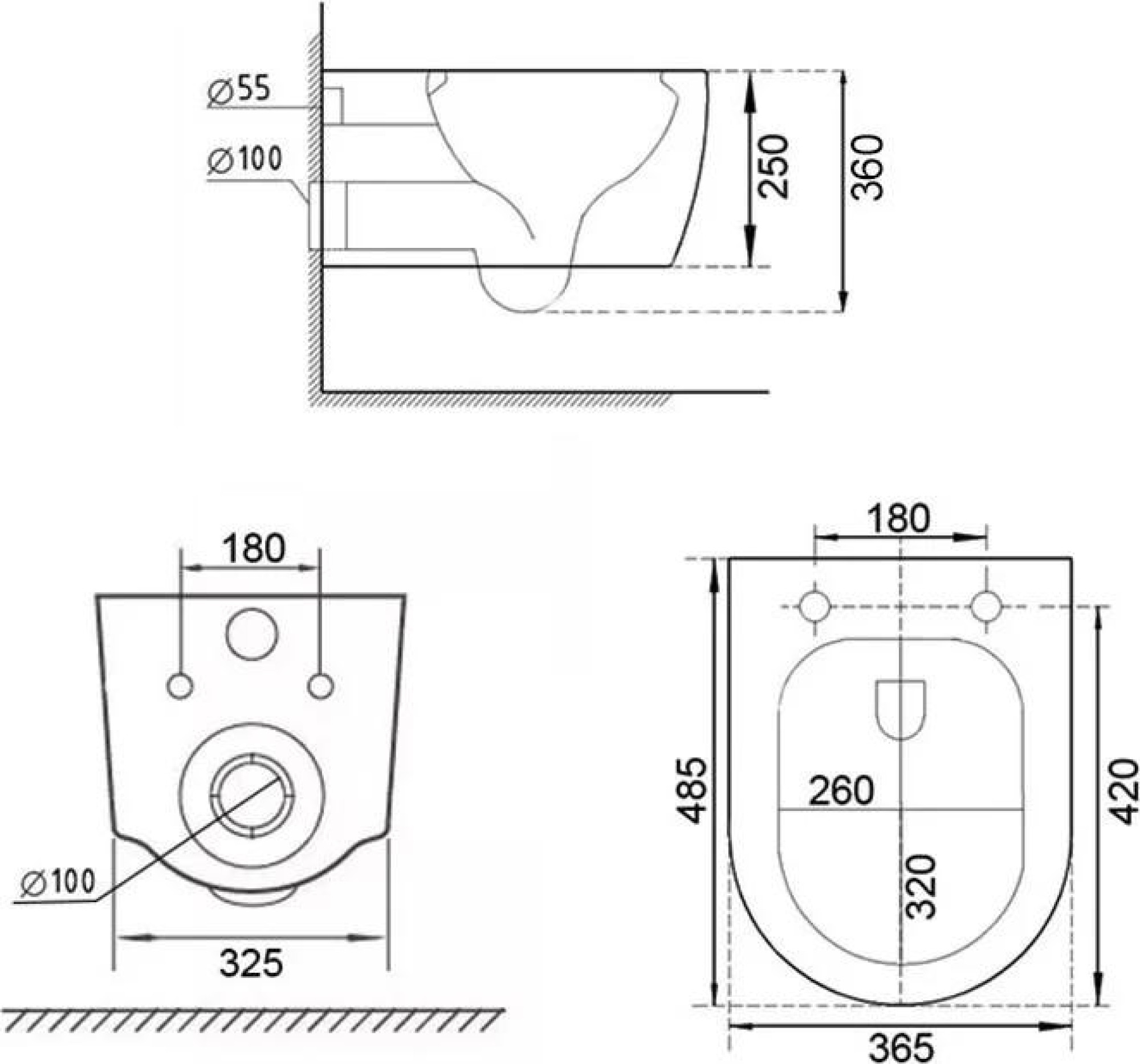 Унитаз подвесной Roxen Royal Matt в комплекте с инсталляцией StounFix Dual Fresh 6 в 1 968230 (кнопка: белый) фото-6