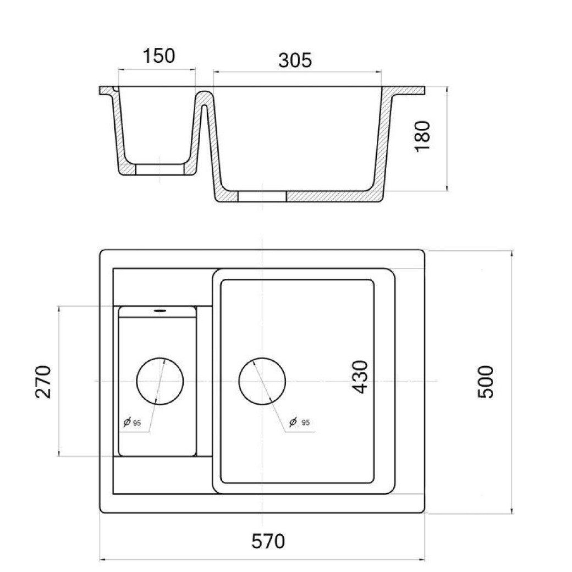 Кухонная мойка Wisent WQ580-29 (серый) фото-5