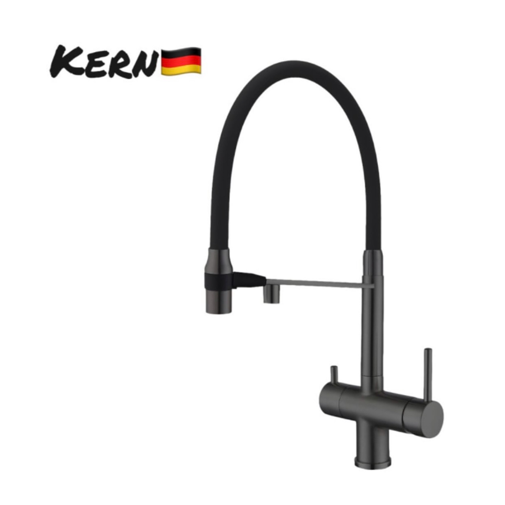 Комплект RKG70RB Кухонная мойка Roxen Vespa 560230-70RB PVD графит (с коландером и дозатором) смеситель Kern 2074GN фото-3 Комплект RKG70RB Кухонная мойка Roxen Vespa 560230-70RB PVD графит (с коландером и дозатором) смеситель Kern 2074GN фото-3