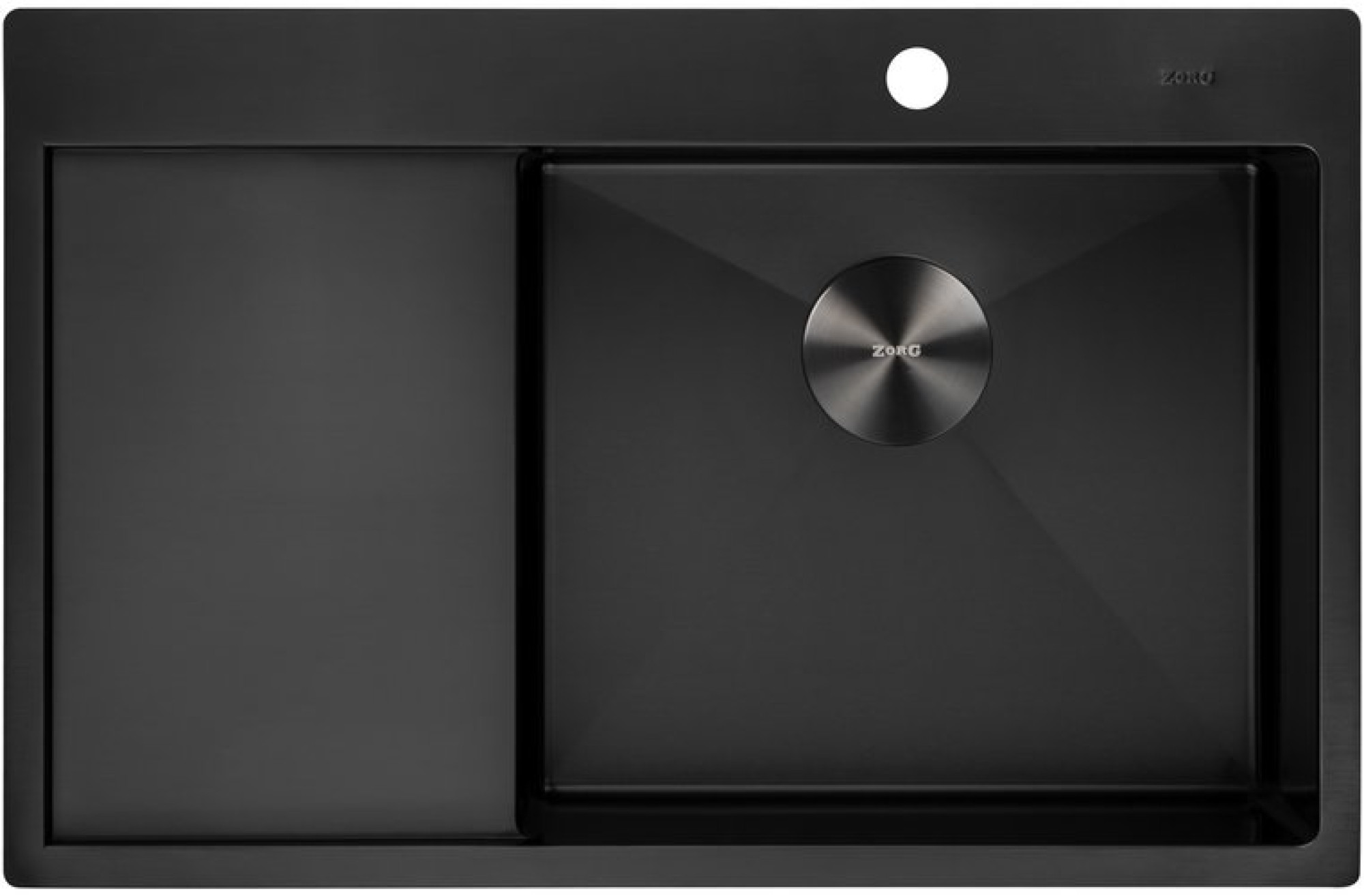 Кухонная мойка ZorG ZRN 5080 Premium R PVD Gunblack фото-3