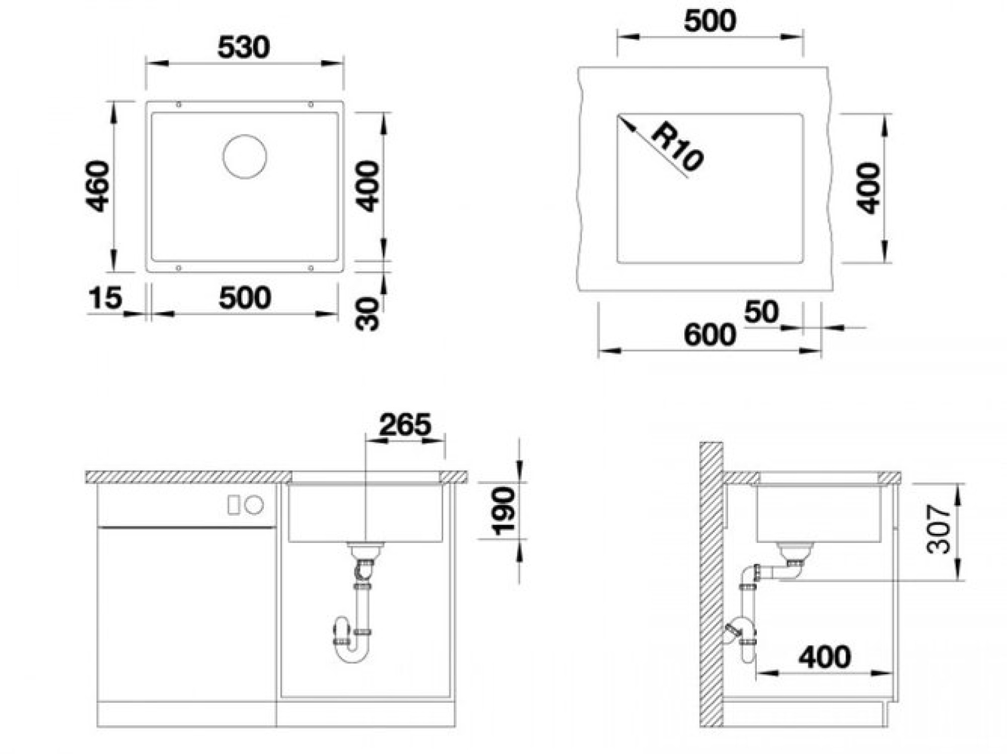Кухонная мойка ZorG Subline 50 (серый жемчуг) - фото2 Кухонная мойка ZorG Subline 50 (серый жемчуг) - фото2