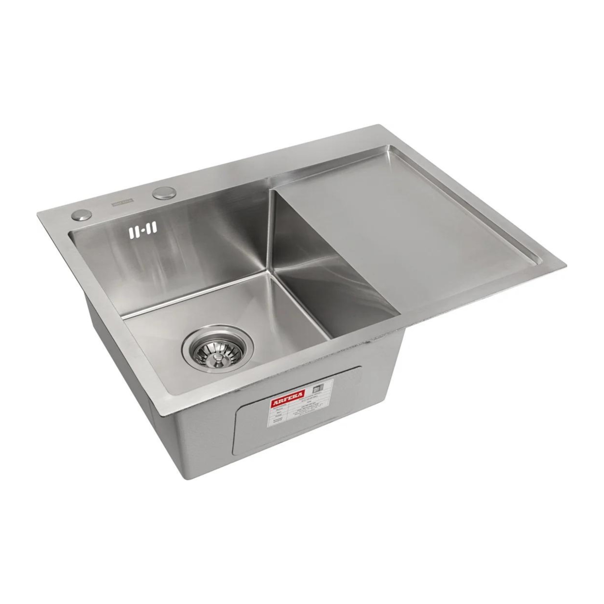 Кухонная мойка ARFEKA ECO AR 650*500 L SATIN фото-4