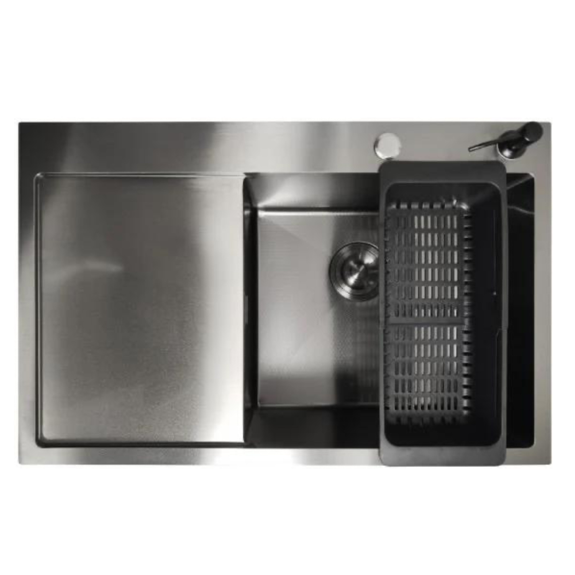 Кухонная мойка Stellar Decor S6550NB-R-D (нано черный) - фото1