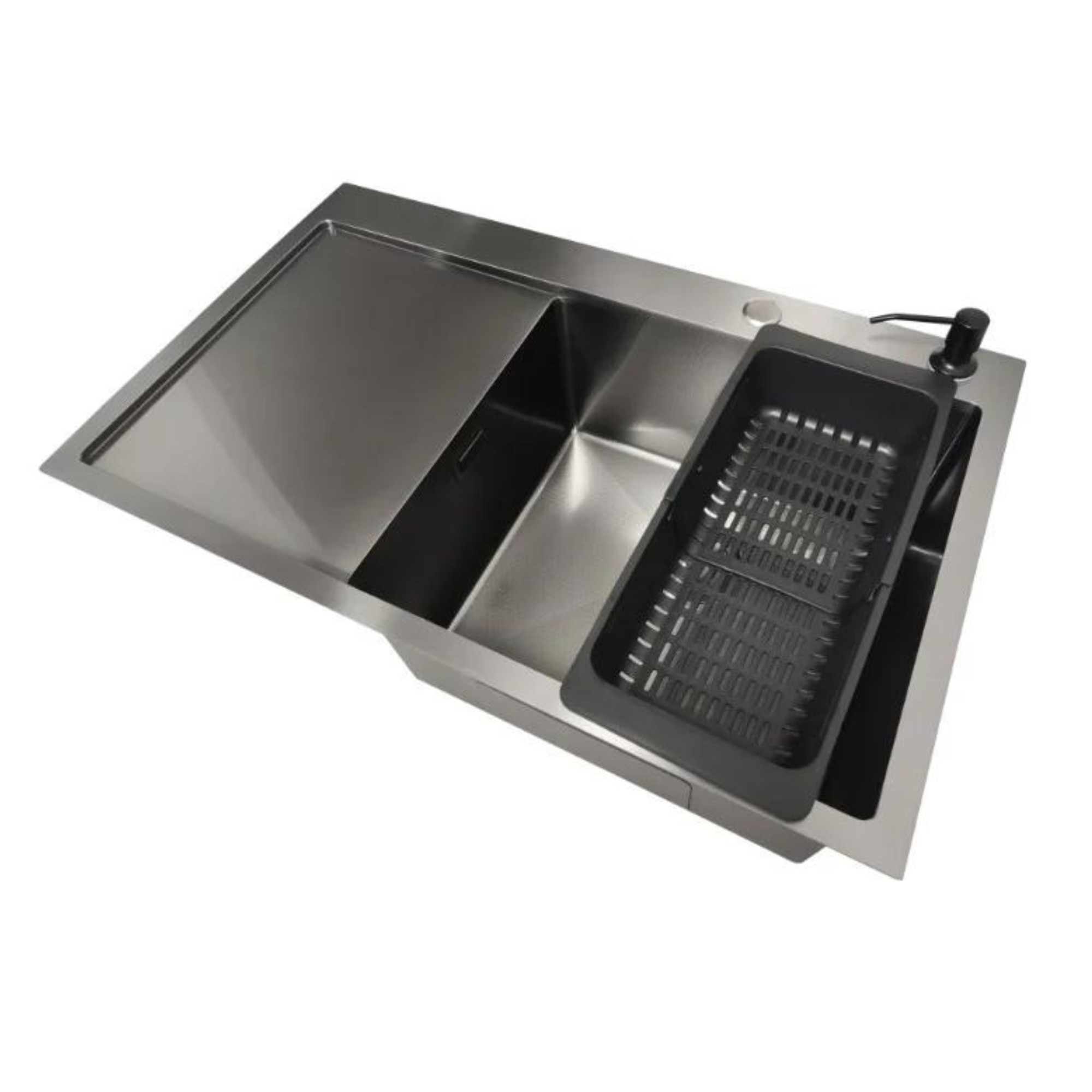 Кухонная мойка Stellar Decor S6550NB-R-D (нано черный) - фото2