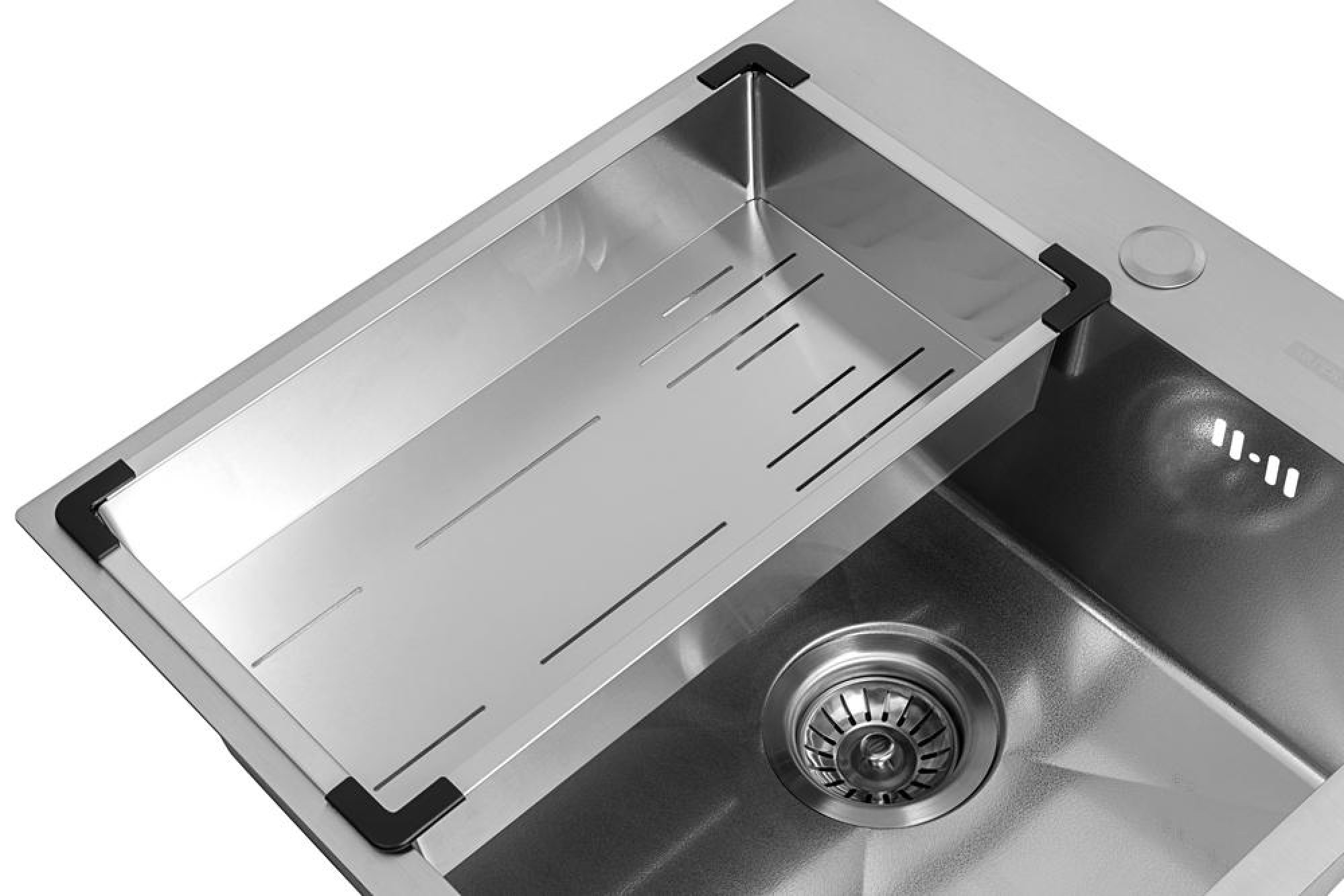 Кухонная мойка ARFEKA Eco AR мойка 600*500, коландер G, дозатор Satin Decor Volcanic - фото2