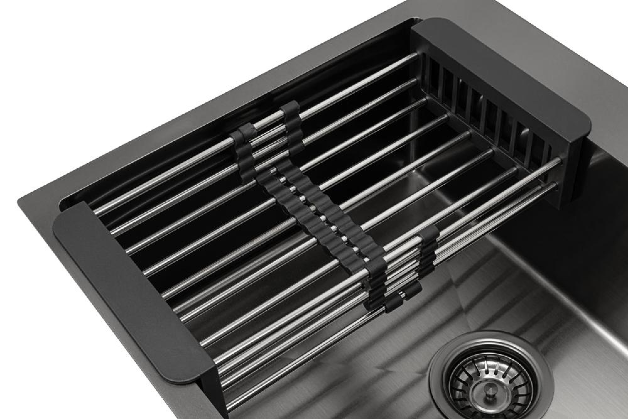 Кухонная мойка ARFEKA ECO AR мойка 500*500, коландер, дозатор BLACK фото-5