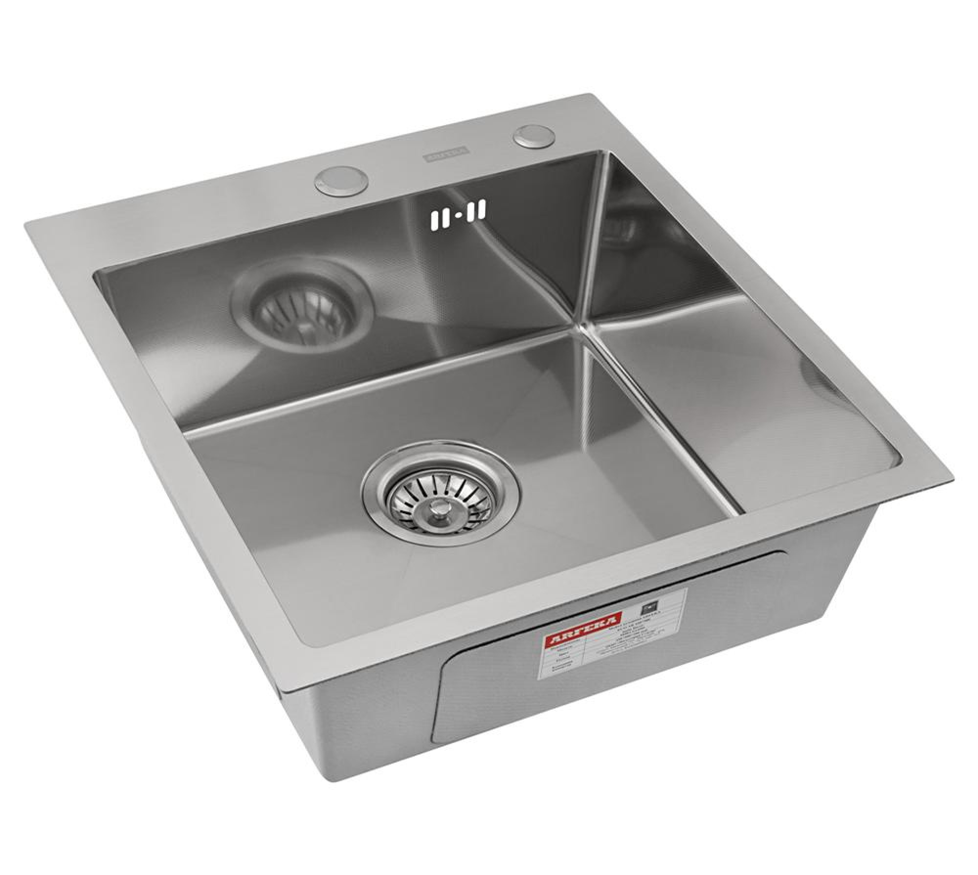 Кухонная мойка ARFEKA ECO AR 450*450 SATIN DECOR MILLET GRAINS (настольная) - фото1