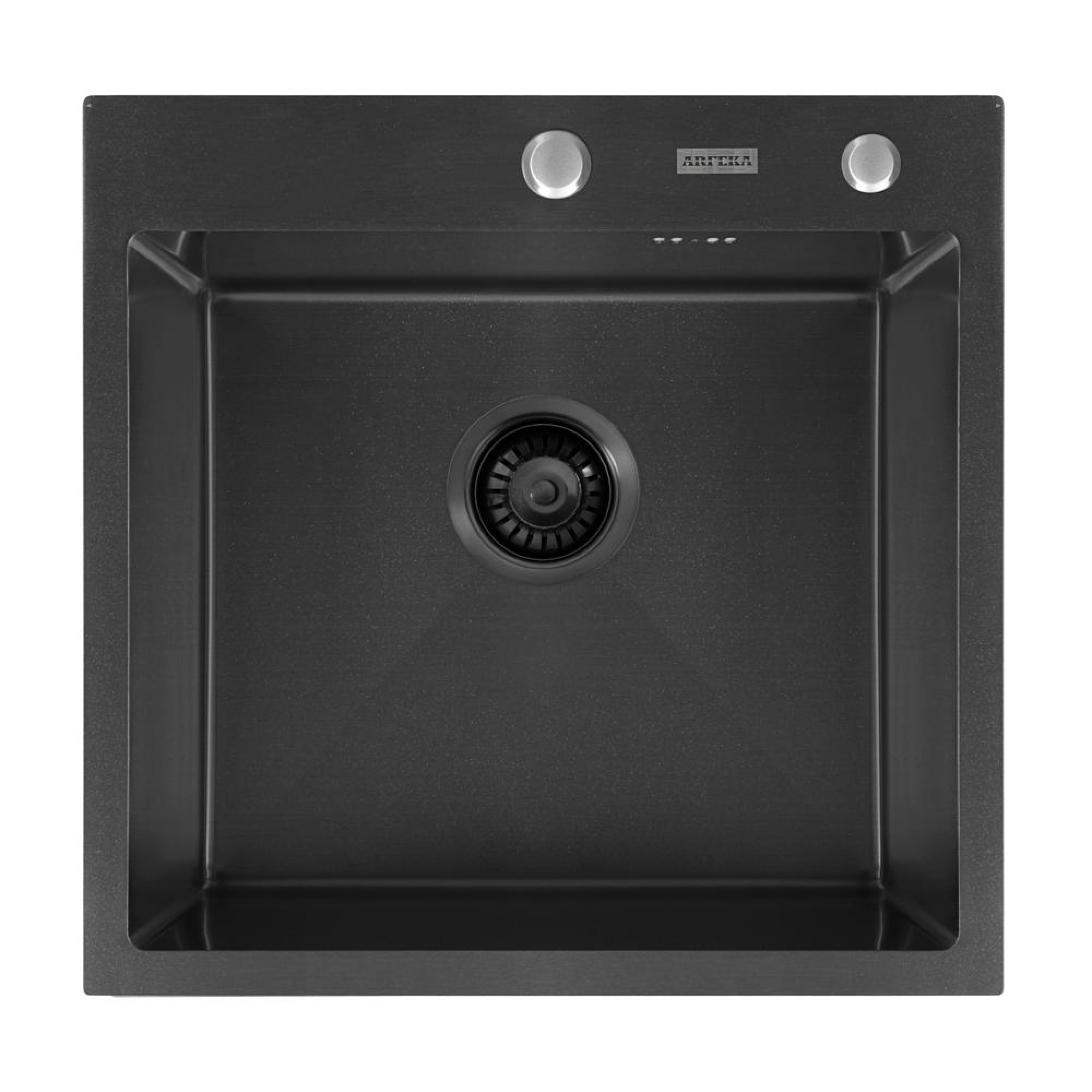 Кухонная мойка ARFEKA ECO AR мойка 500*500, коландер, дозатор BLACK фото-4