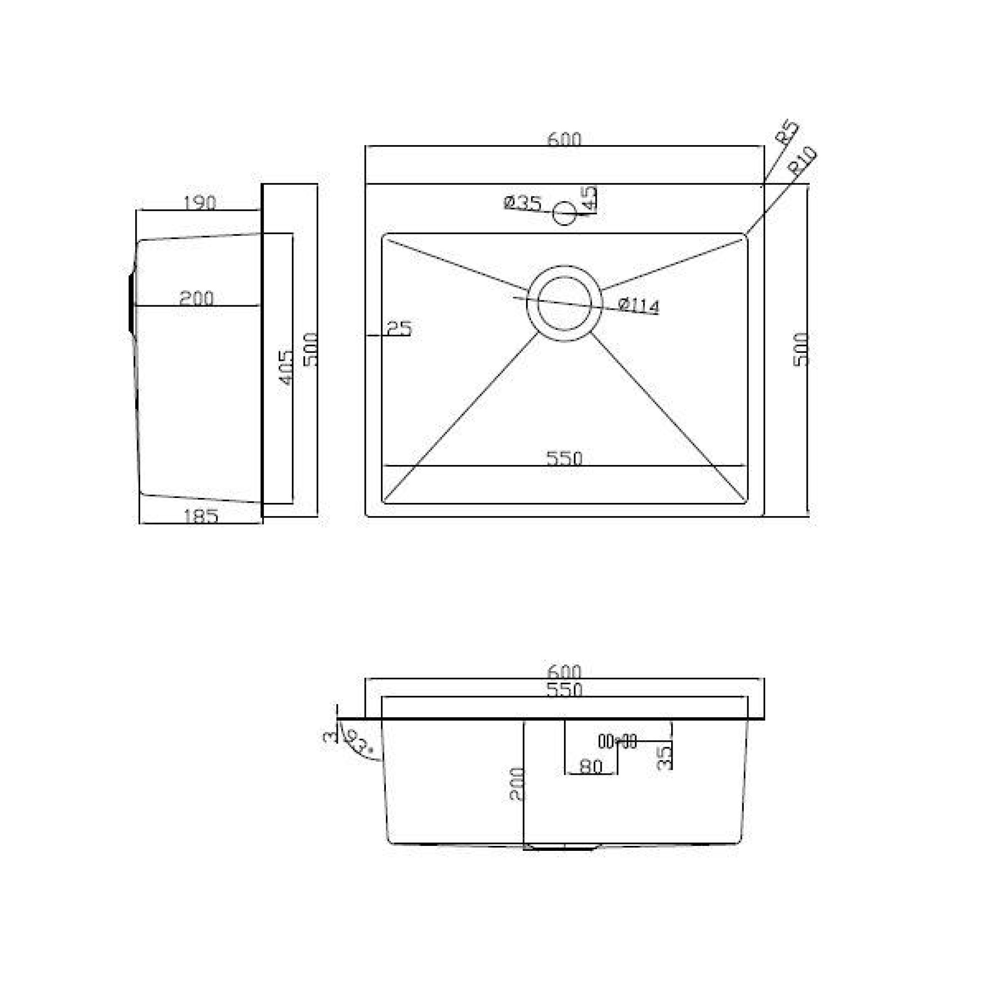 Кухонная мойка ARFEKA Eco AR 600*500 Satin Decor Volcanic Rock фото-6
