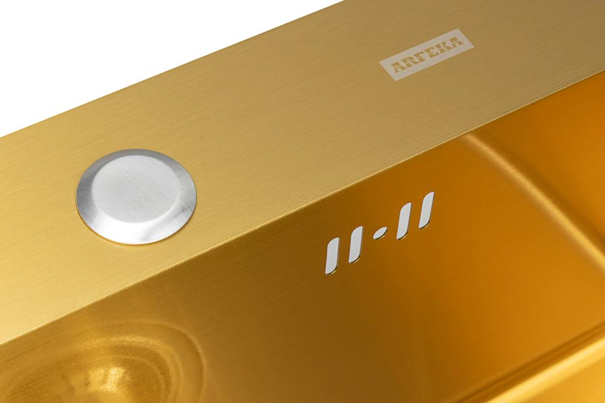 Кухонная мойка ARFEKA Eco AR 600*500 Golden PVD Nano фото-3