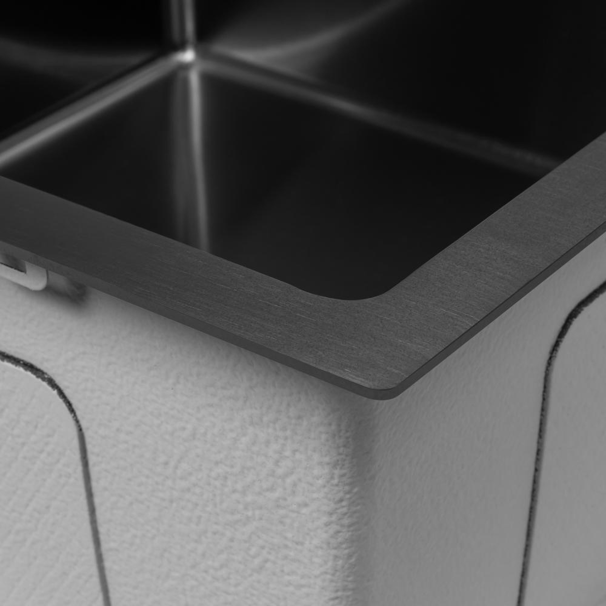 Кухонная мойка ARFEKA ECO AR 450*450 BLACK PVD NANO фото-4