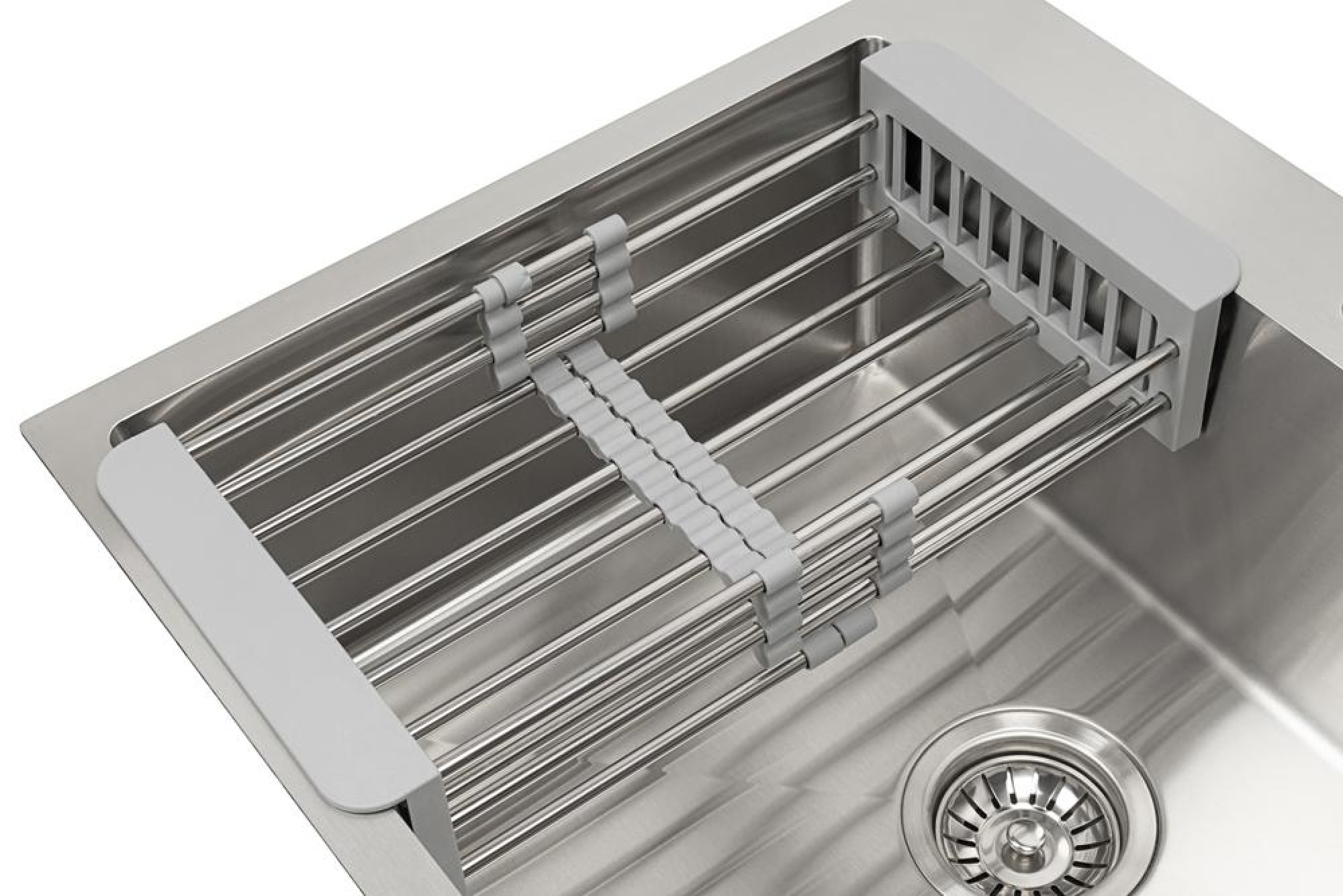 Кухонная мойка ARFEKA ECO AR мойка 500*500, коландер, дозатор SATIN фото-5