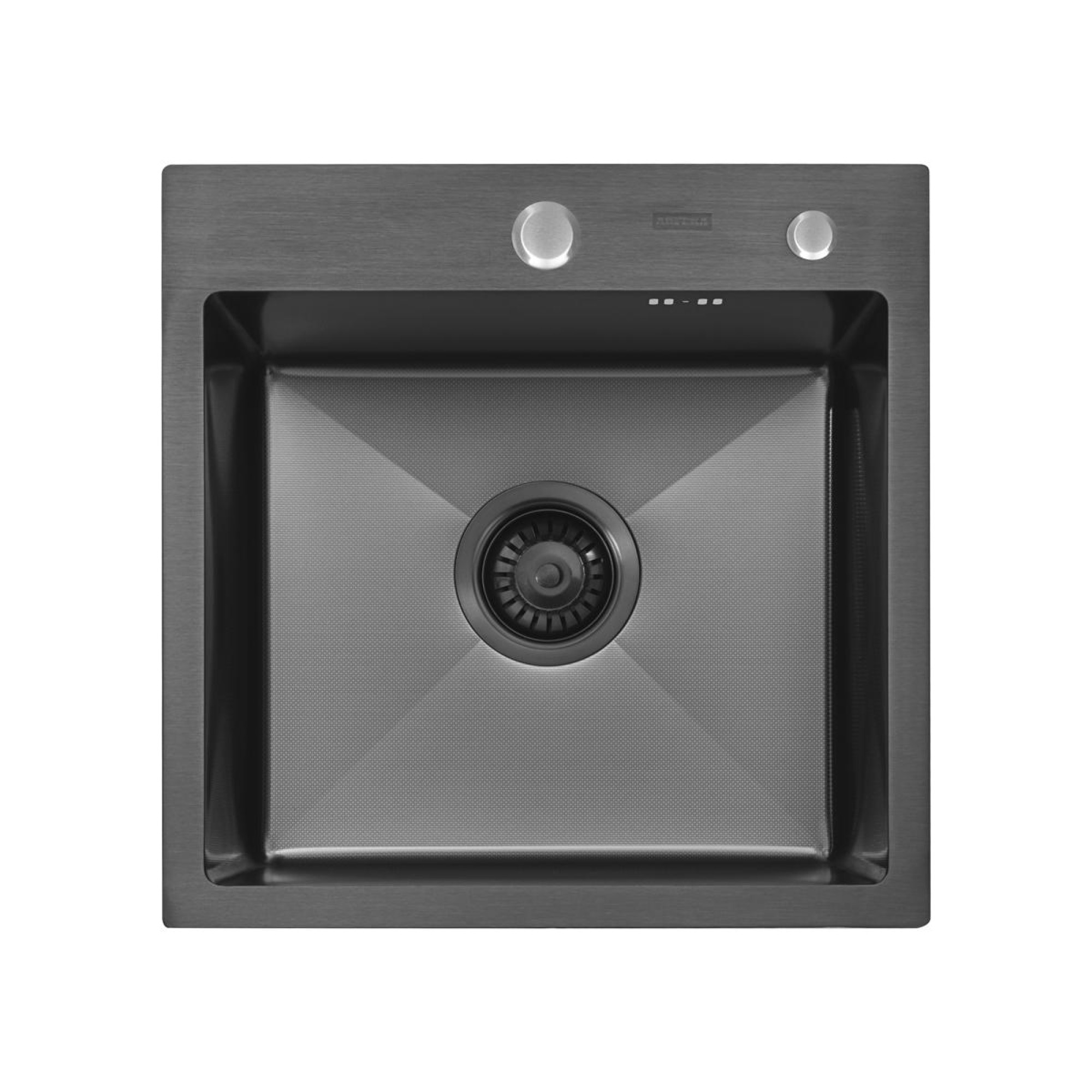 Кухонная мойка ARFEKA ECO AR 450*450 BLACK PVD NANO DECOR MILLET GRAINS (настольная) - фото1