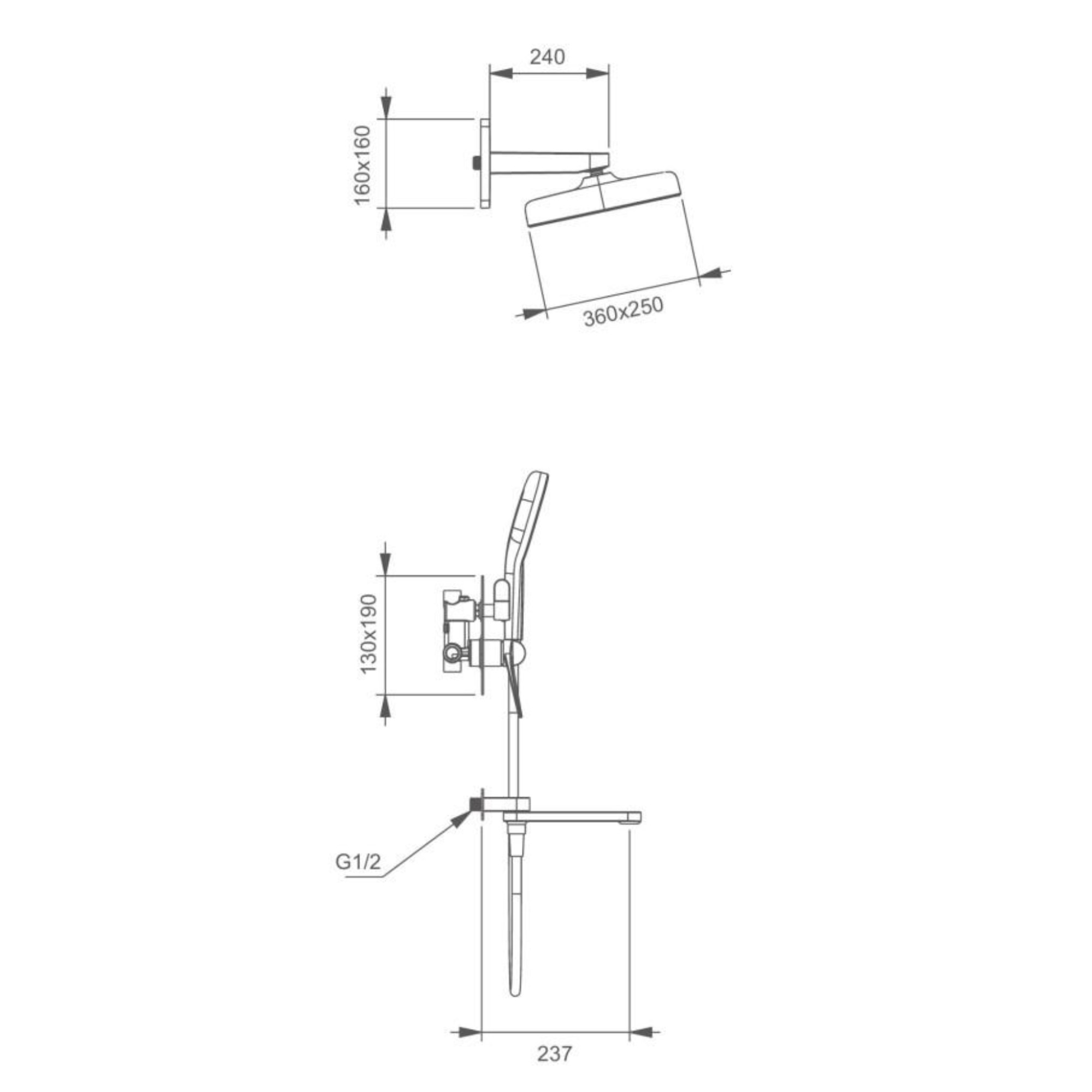 Душевая система Gappo G7110-3 фото-3