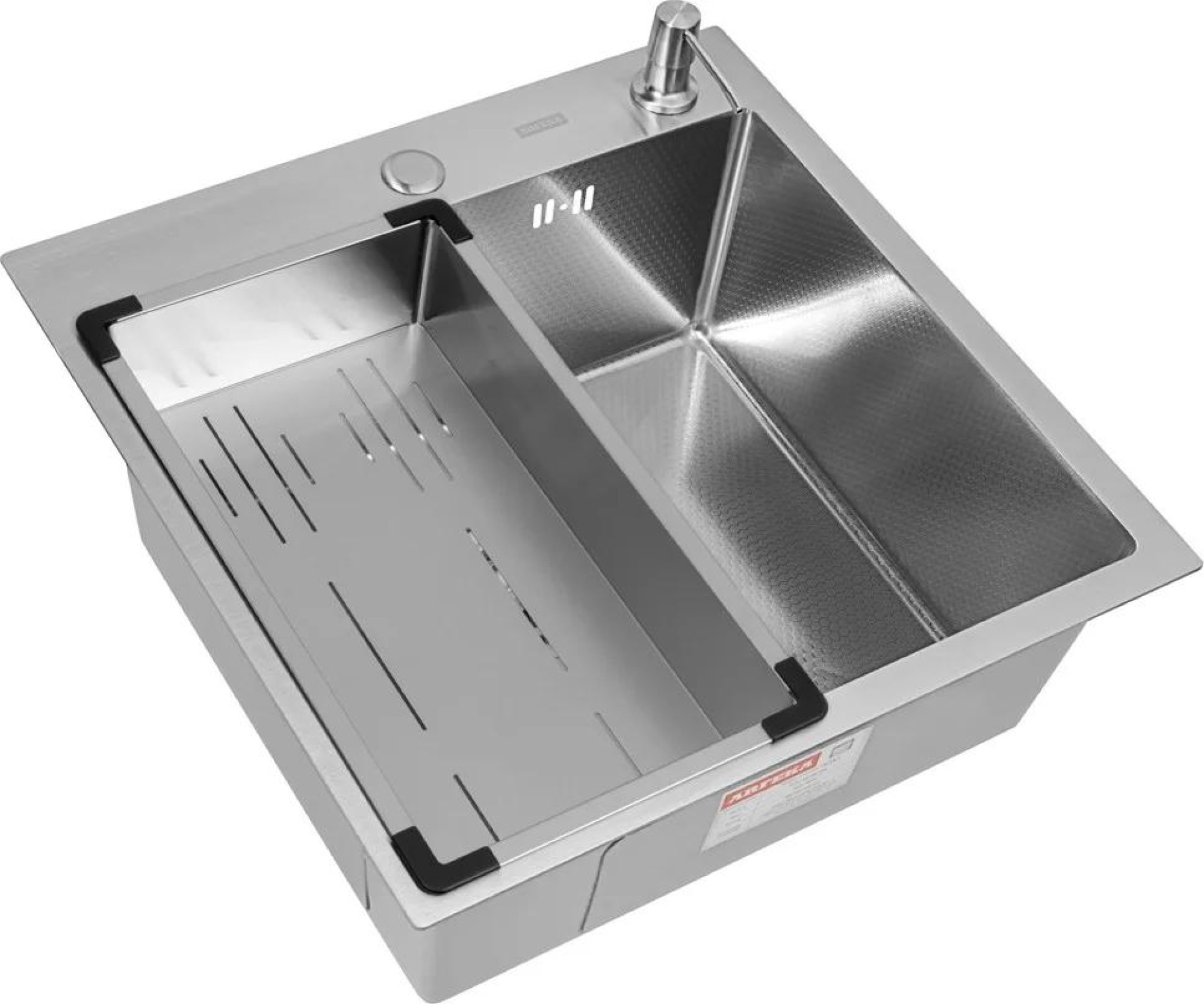 Кухонная мойка ARFEKA ECO AR мойка 500*500, коландер, дозатор SATIN DECOR фото-5