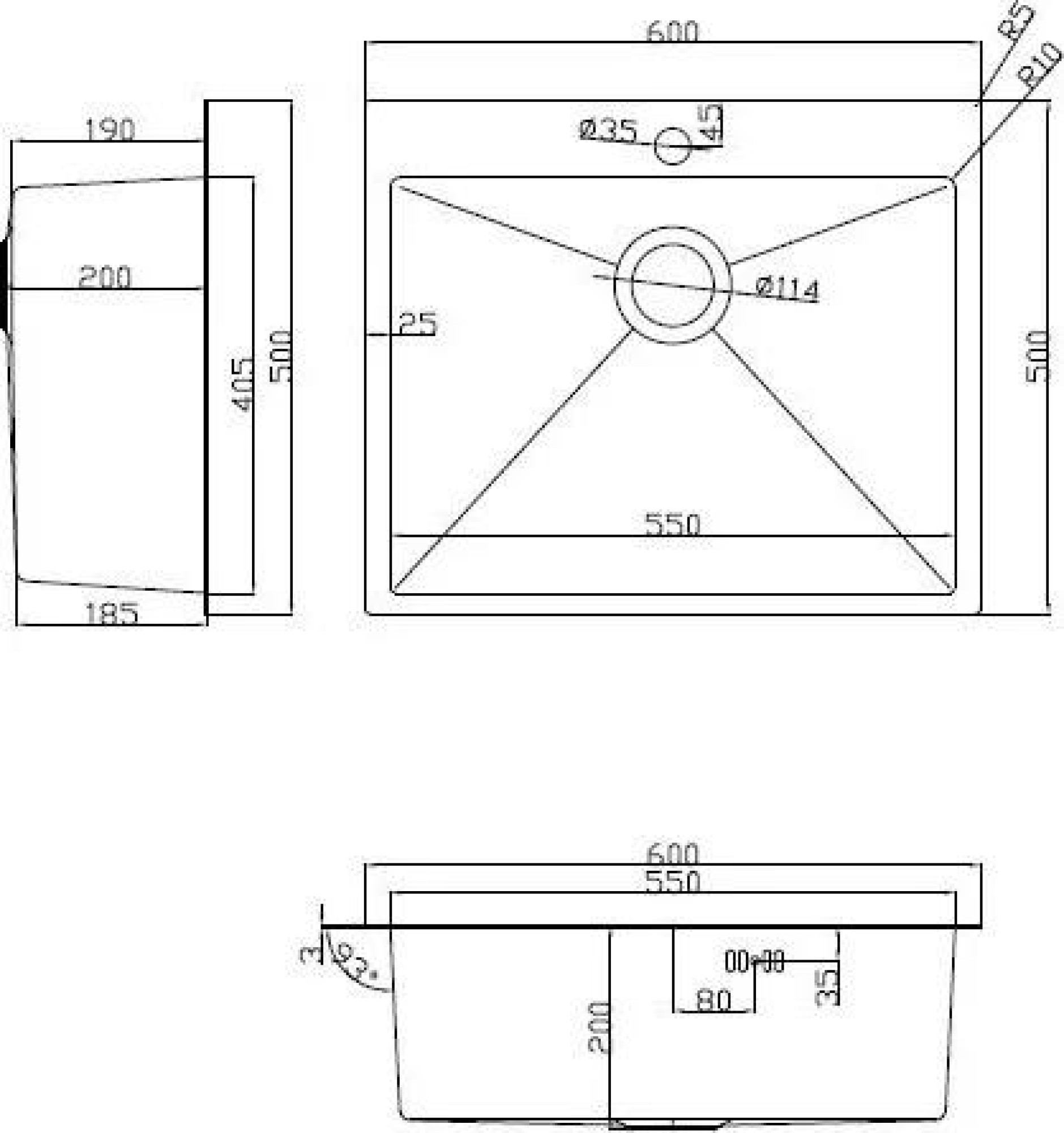 Кухонная мойка ARFEKA Eco AR 600*500 Black PVD Nano Decor Volcanic Rock фото-6