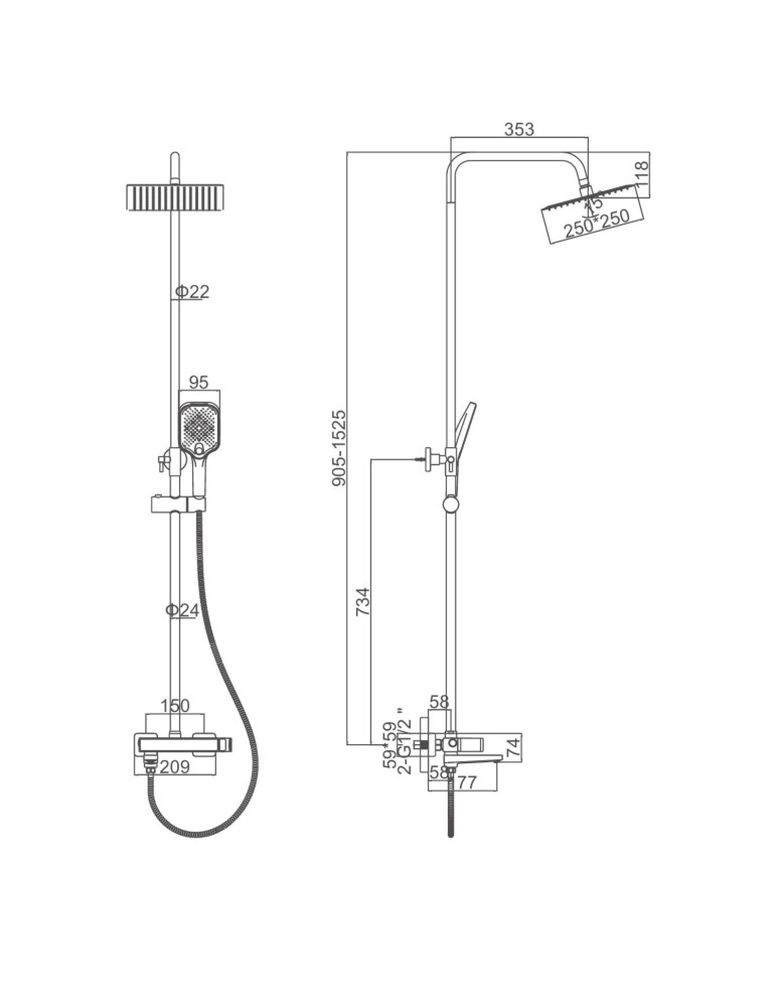 Душевая система  Ledeme L2473W фото-7