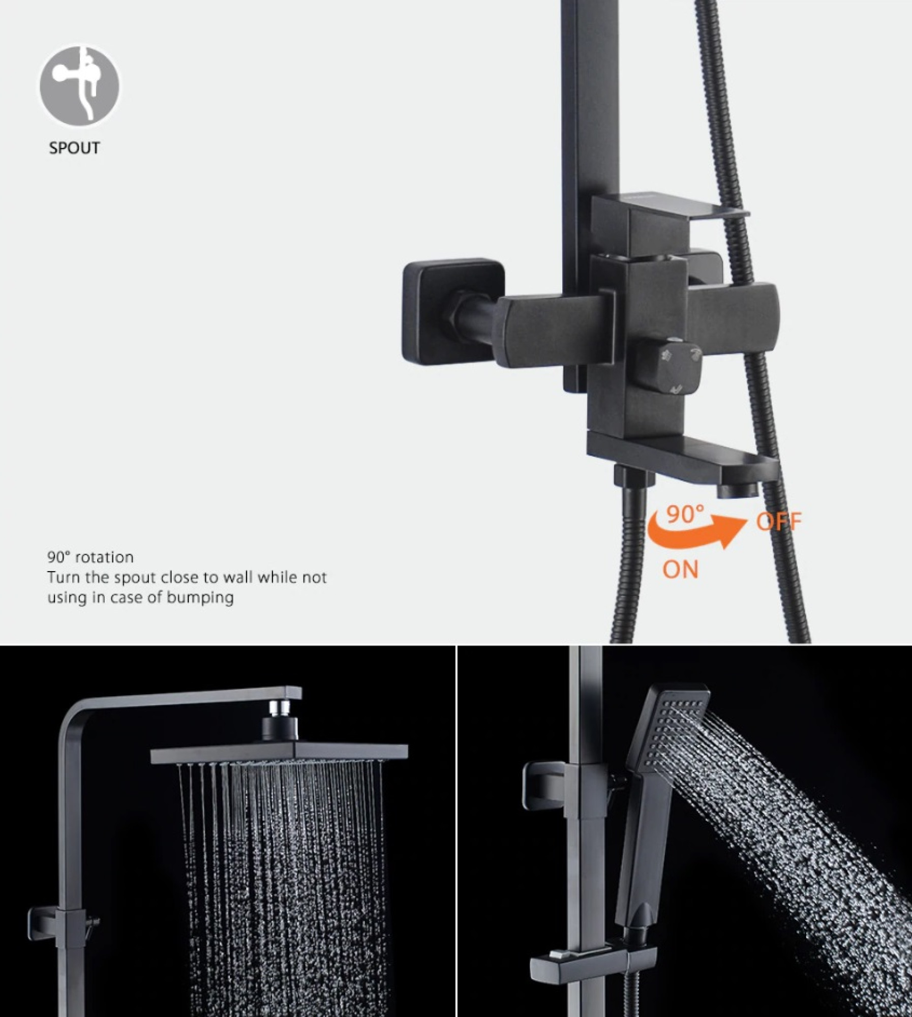 Душевая система Ledeme L2433B - фото2 Душевая система Ledeme L2433B - фото2