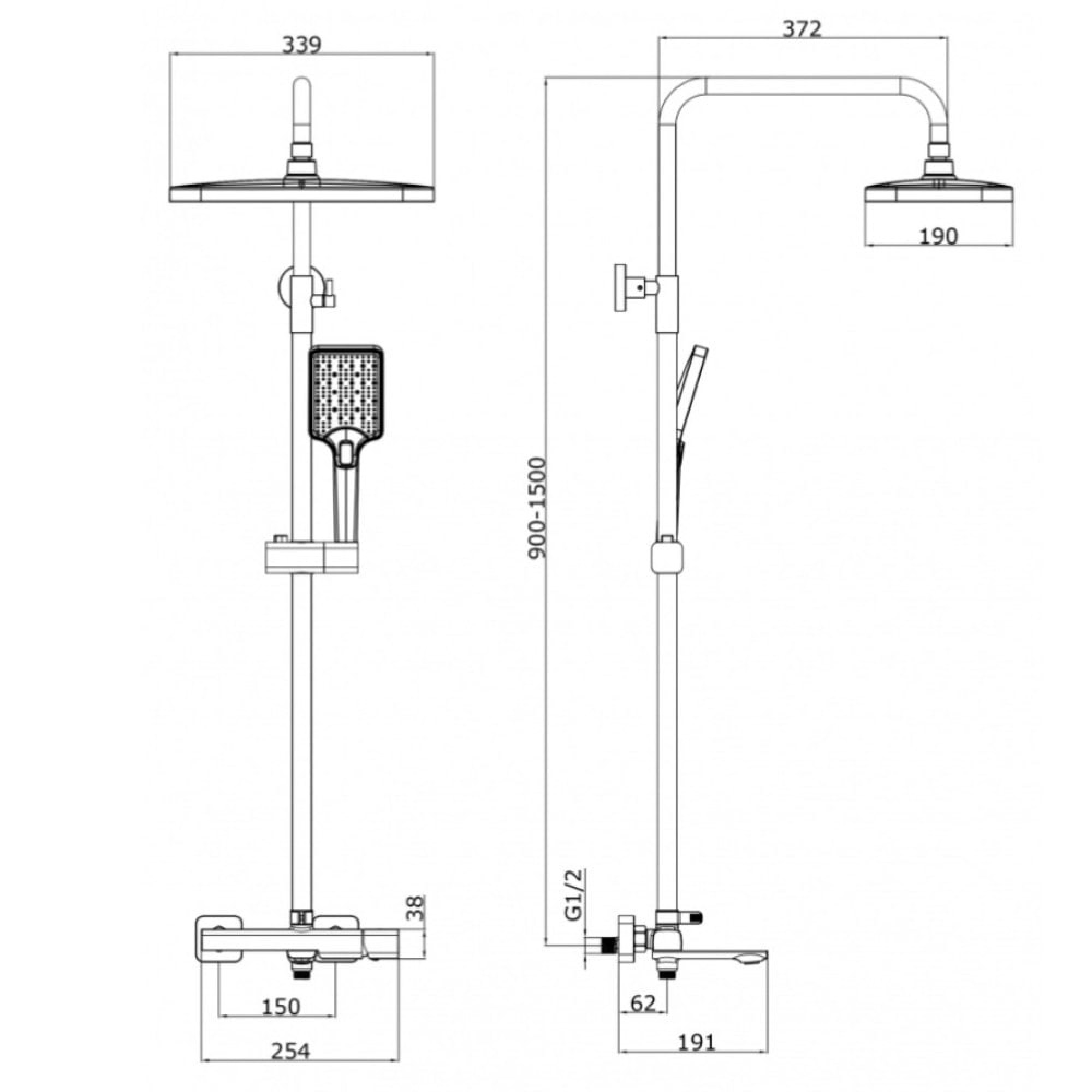 Душевая система Vieir V473062 - фото2 Душевая система Vieir V473062 - фото2