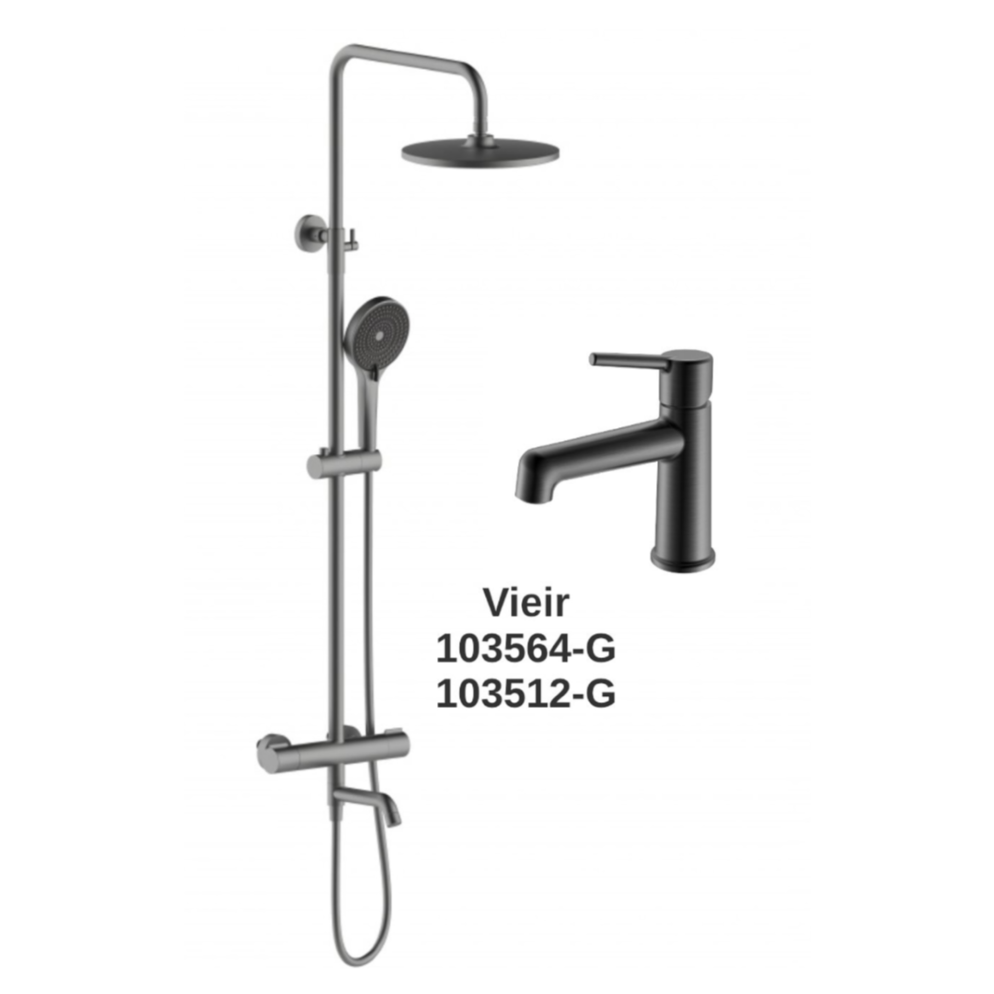 Комплект Vieir #103 Душевая система Vieir V103564-G, смеситель Vieir 103512-G - фото1