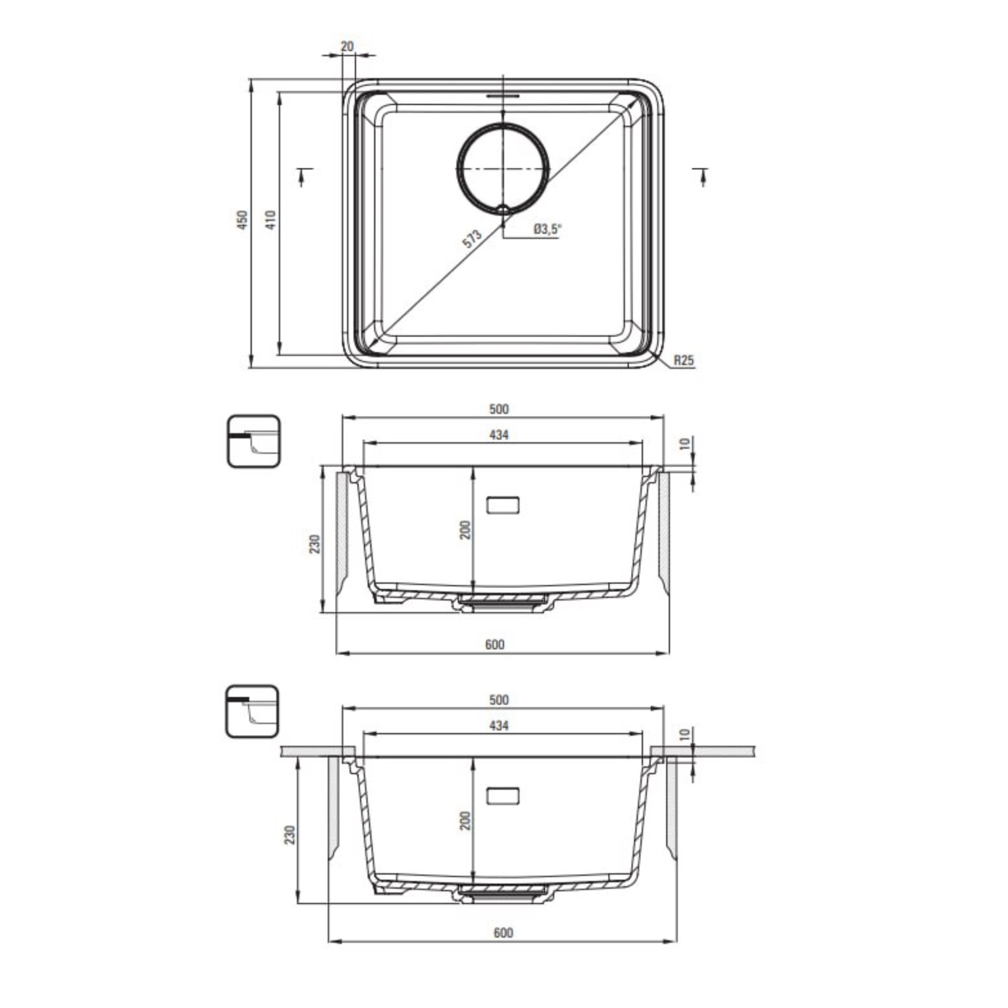 Кухонная мойка Deante ZKM_G10A фото-3