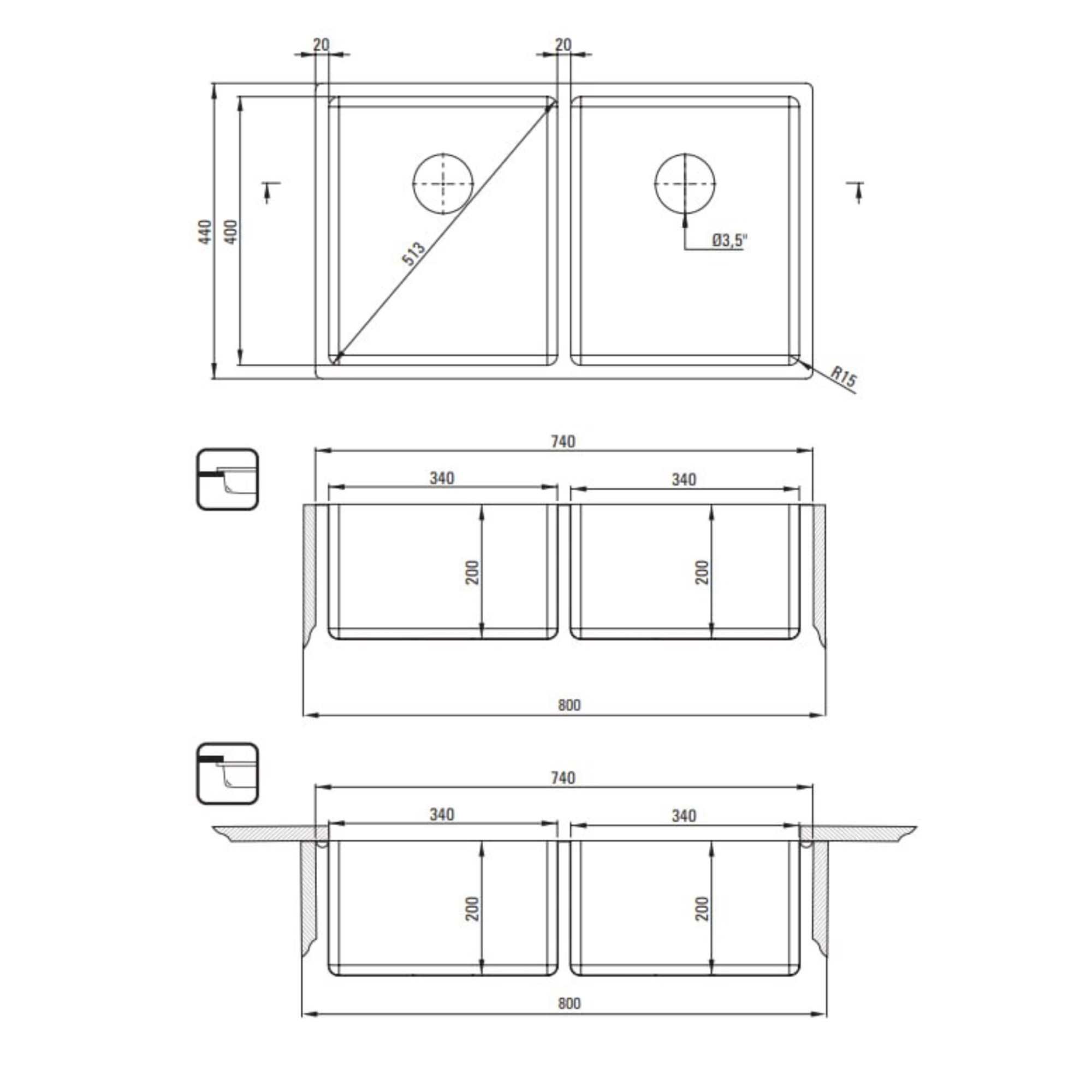 Кухонная мойка Deante Egeria ZPE 020A фото-3