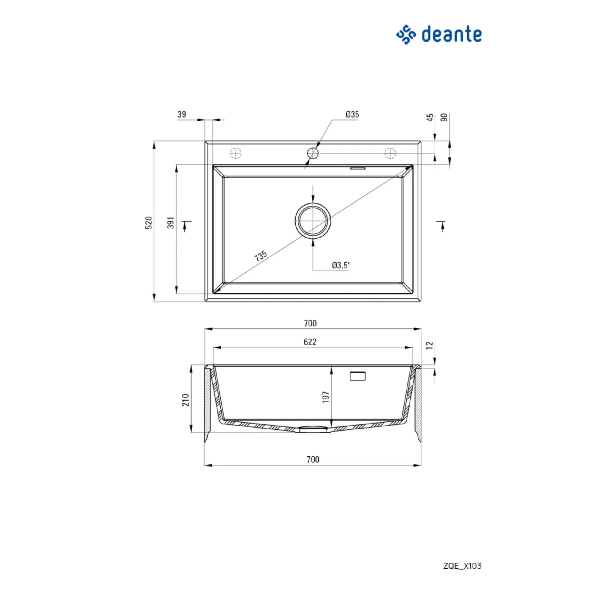 Кухонная мойка Deante ZQE_N103 фото-4 Кухонная мойка Deante ZQE_N103 фото-4