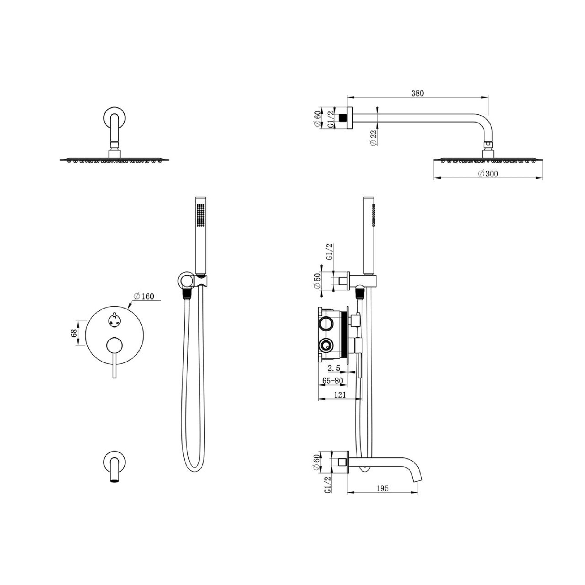 Душевая система  Oliveeka OL-88939017-CR фото-3