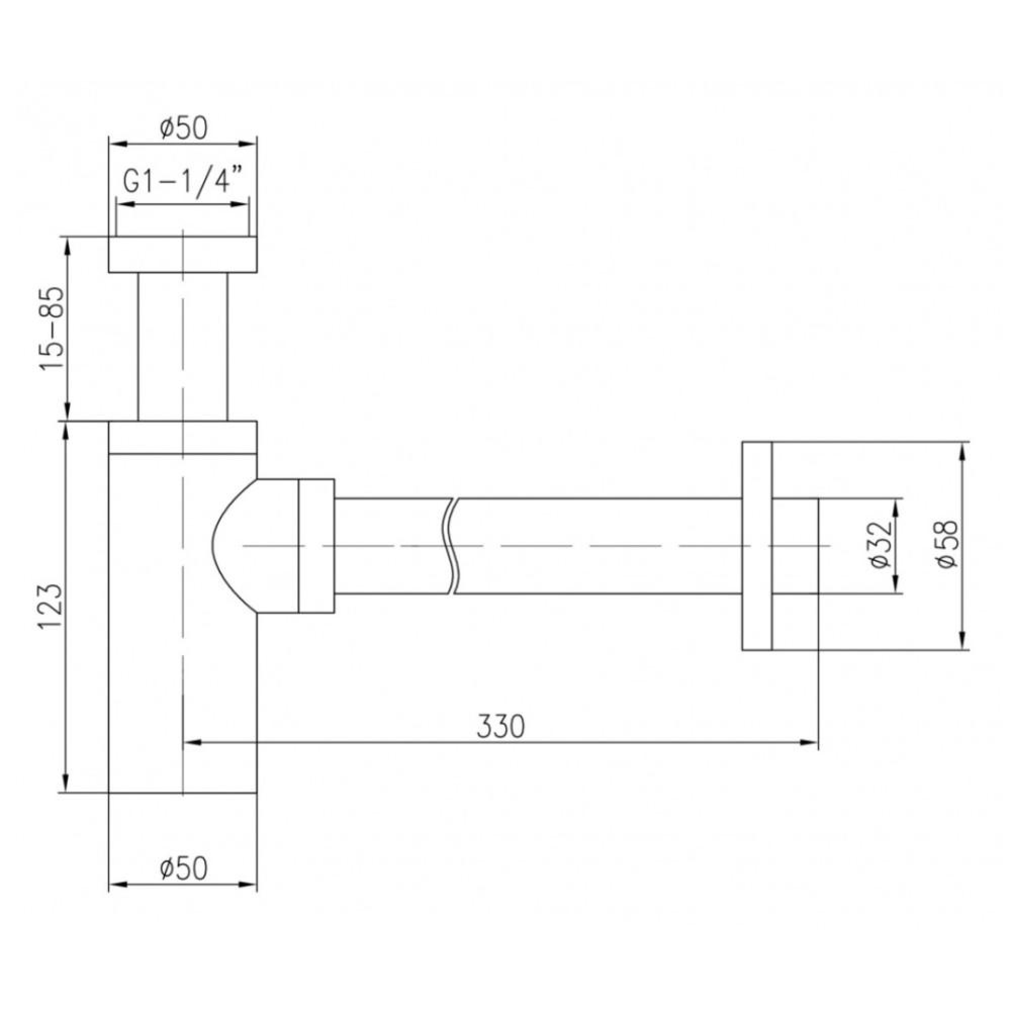 Сифон Vieir VRQ34 (хром) фото-3