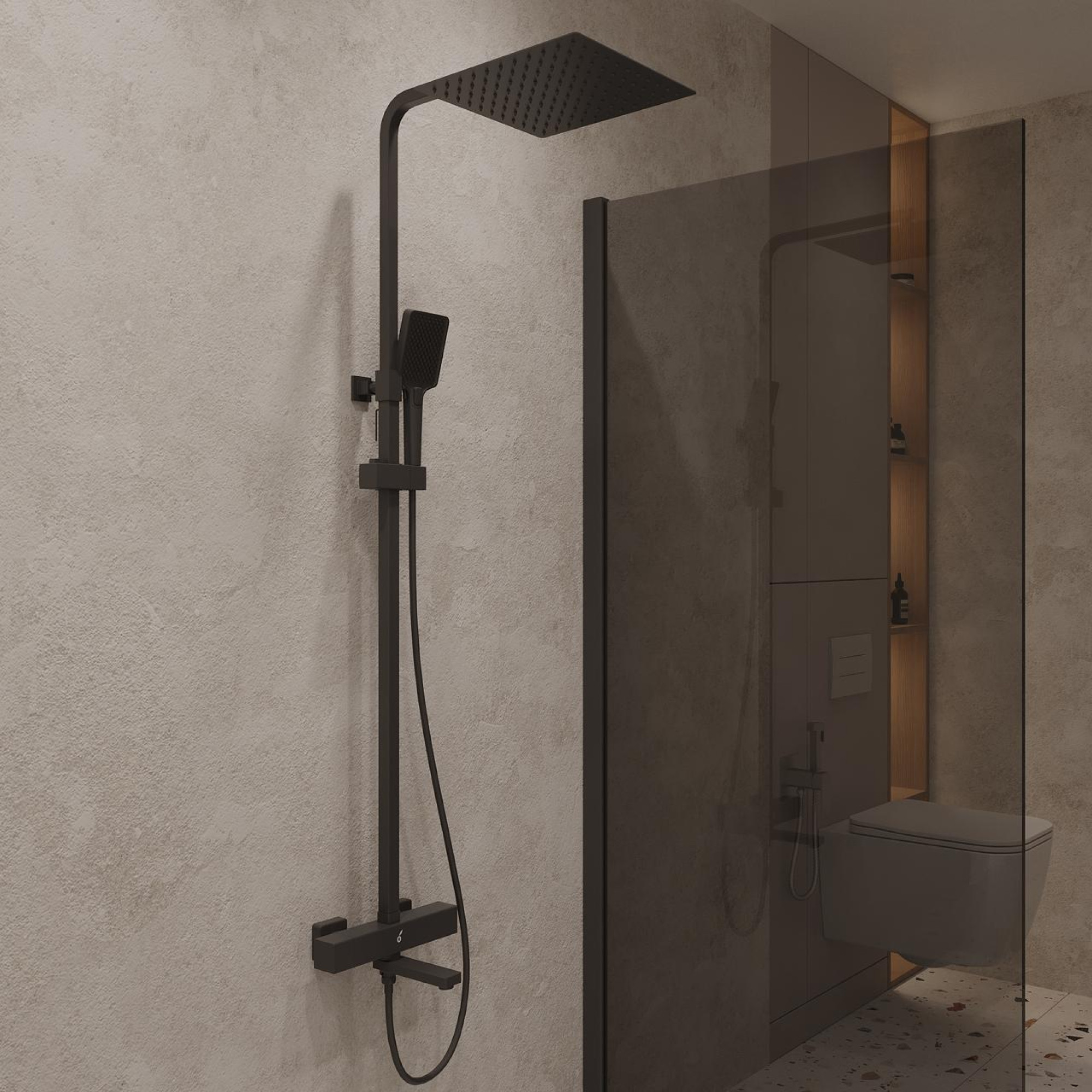 Душевая система  Oliveeka 739901 (черный) - фото2