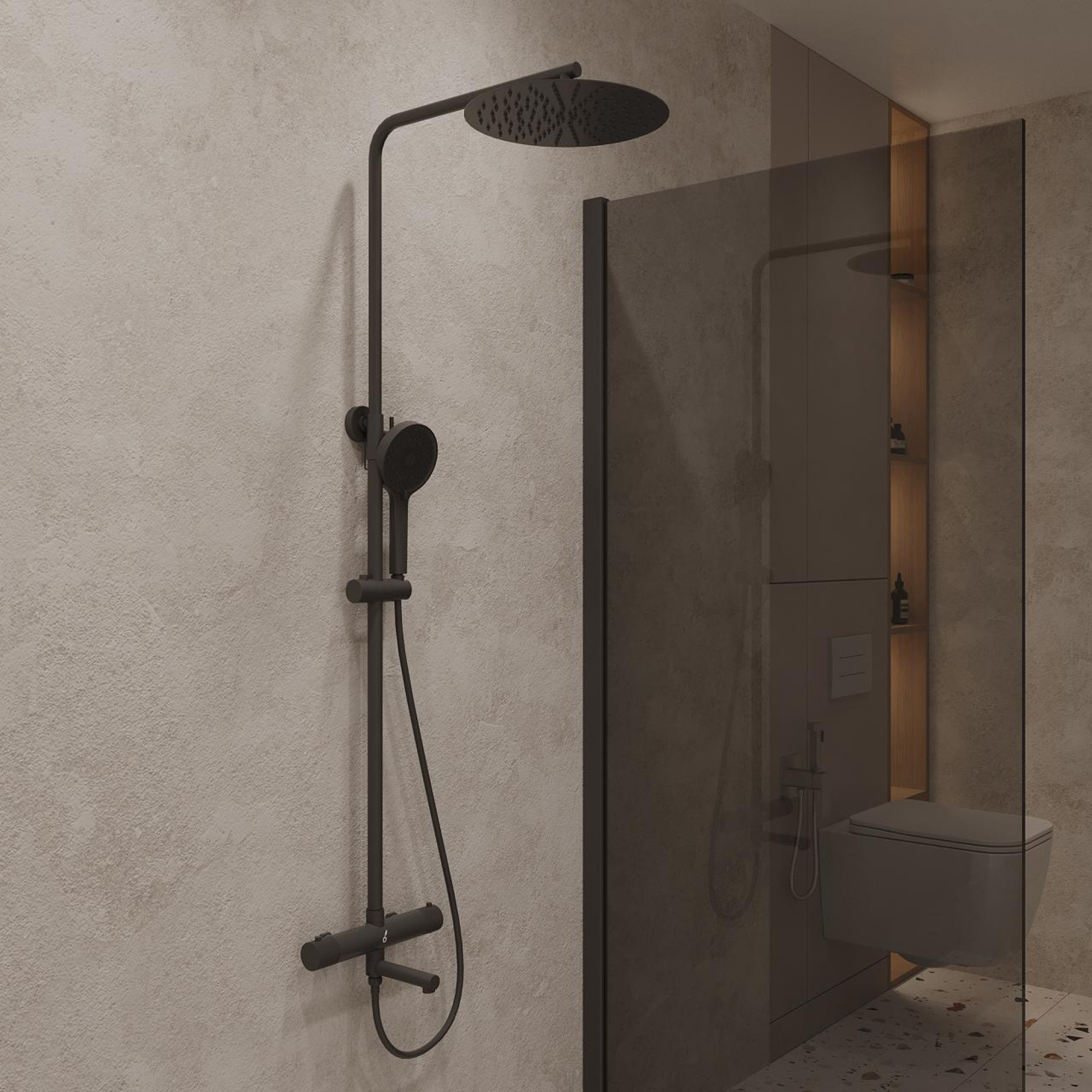 Душевая система  Oliveeka 739902 (черный) фото-3