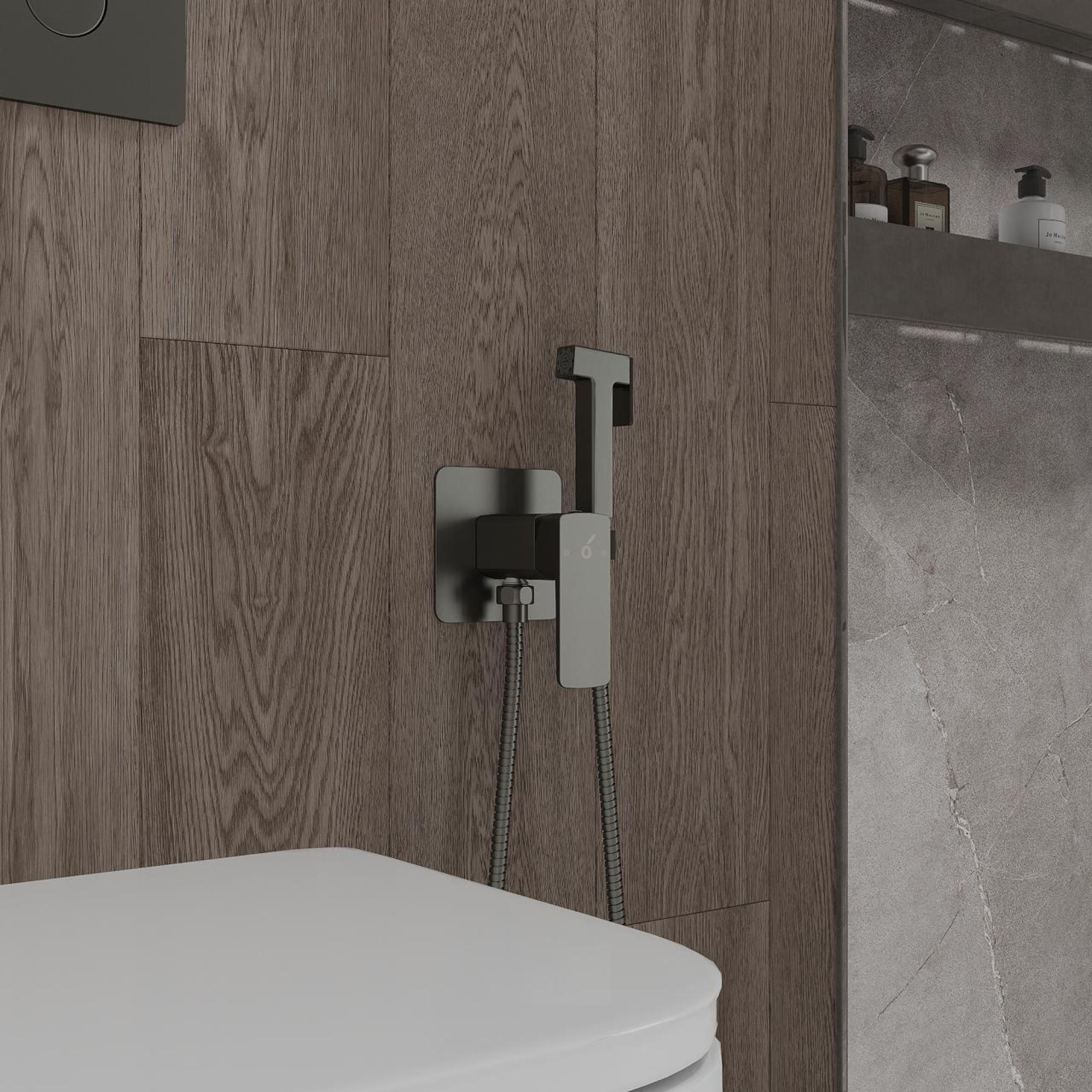 Гигиенический душ Oliveeka 829003 (оружейная сталь) фото-3