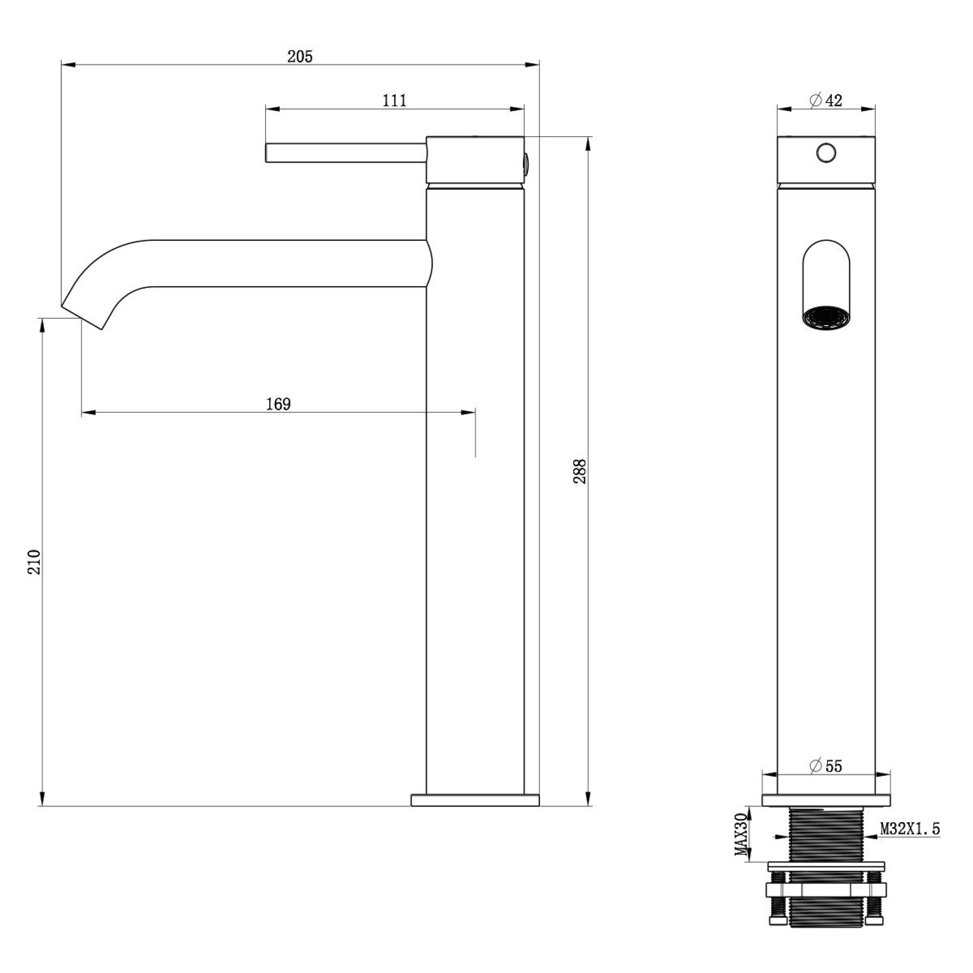 Смеситель Oliveeka 88239017 (черный) фото-7