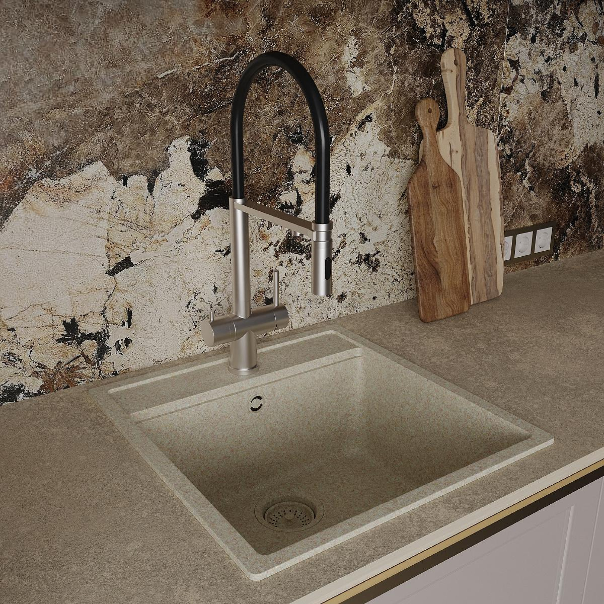 Смеситель Oliveeka 458009 (никель) - фото2