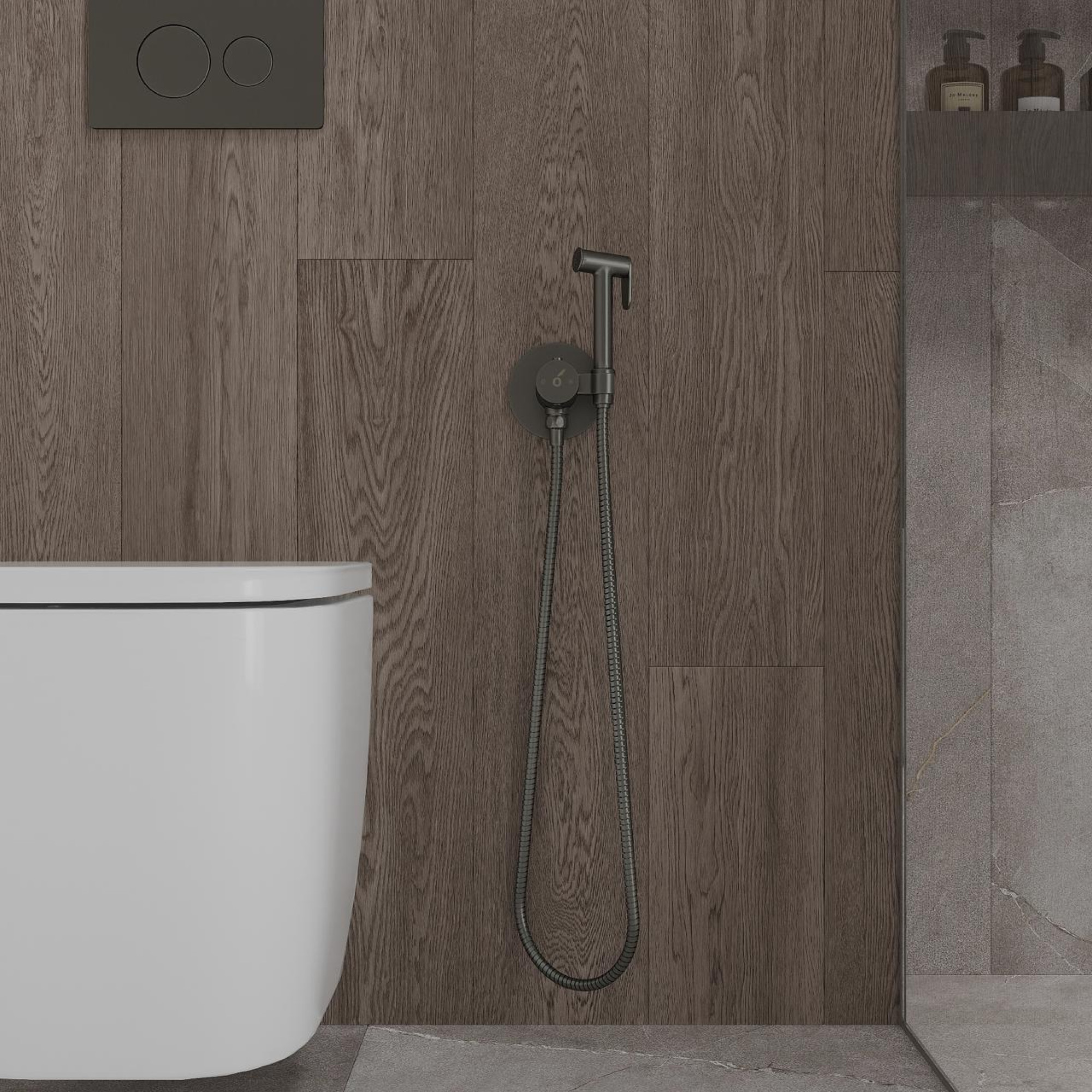 Гигиенический душ Oliveeka 829909 (оружейная сталь) - фото2