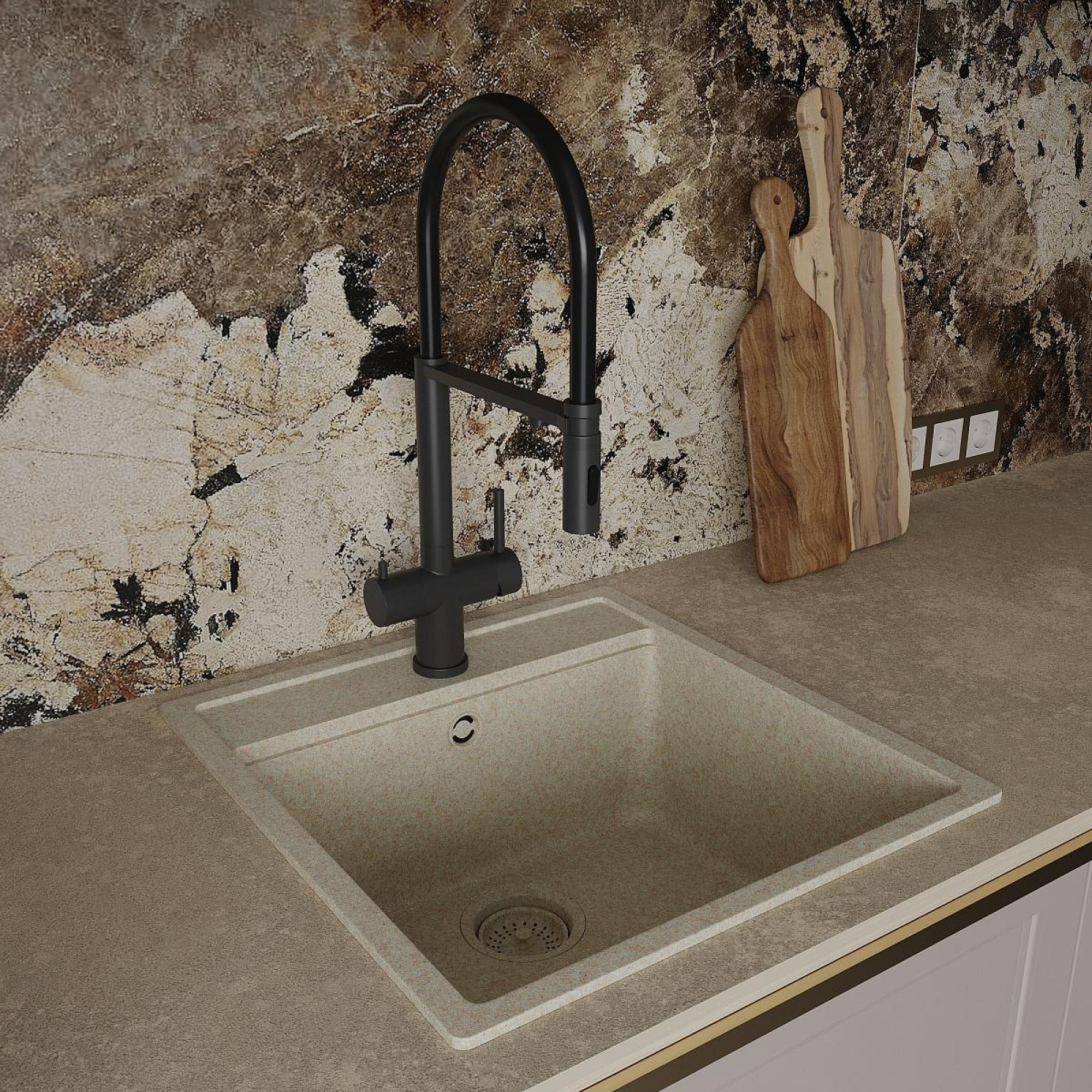 Смеситель Oliveeka 458009 (черный) - фото1