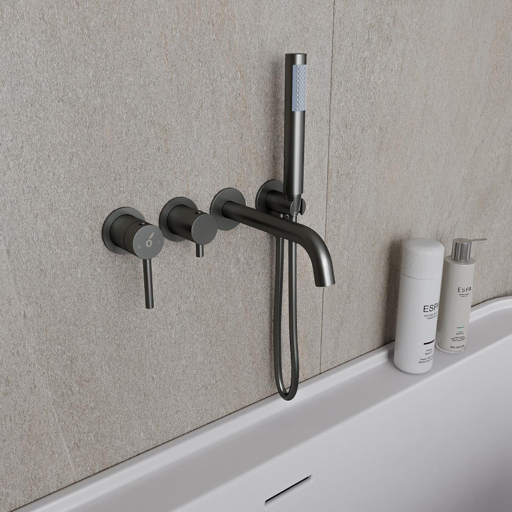 Смеситель Oliveeka 889017 (оружейная сталь) - фото1