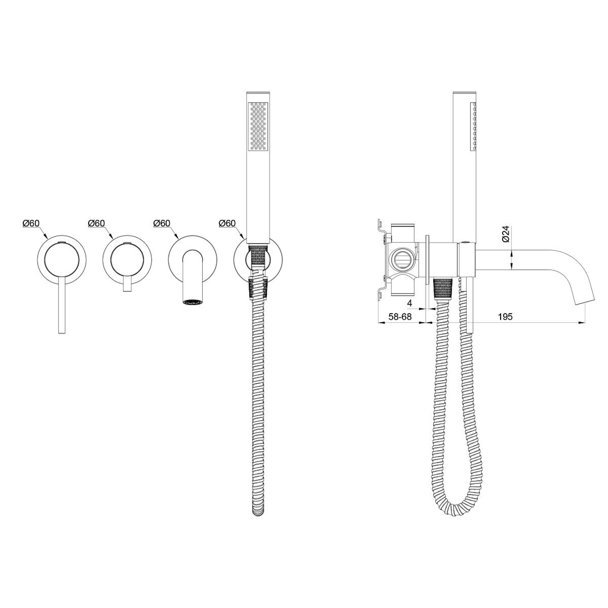 Смеситель Oliveeka 889017 (черный) фото-3