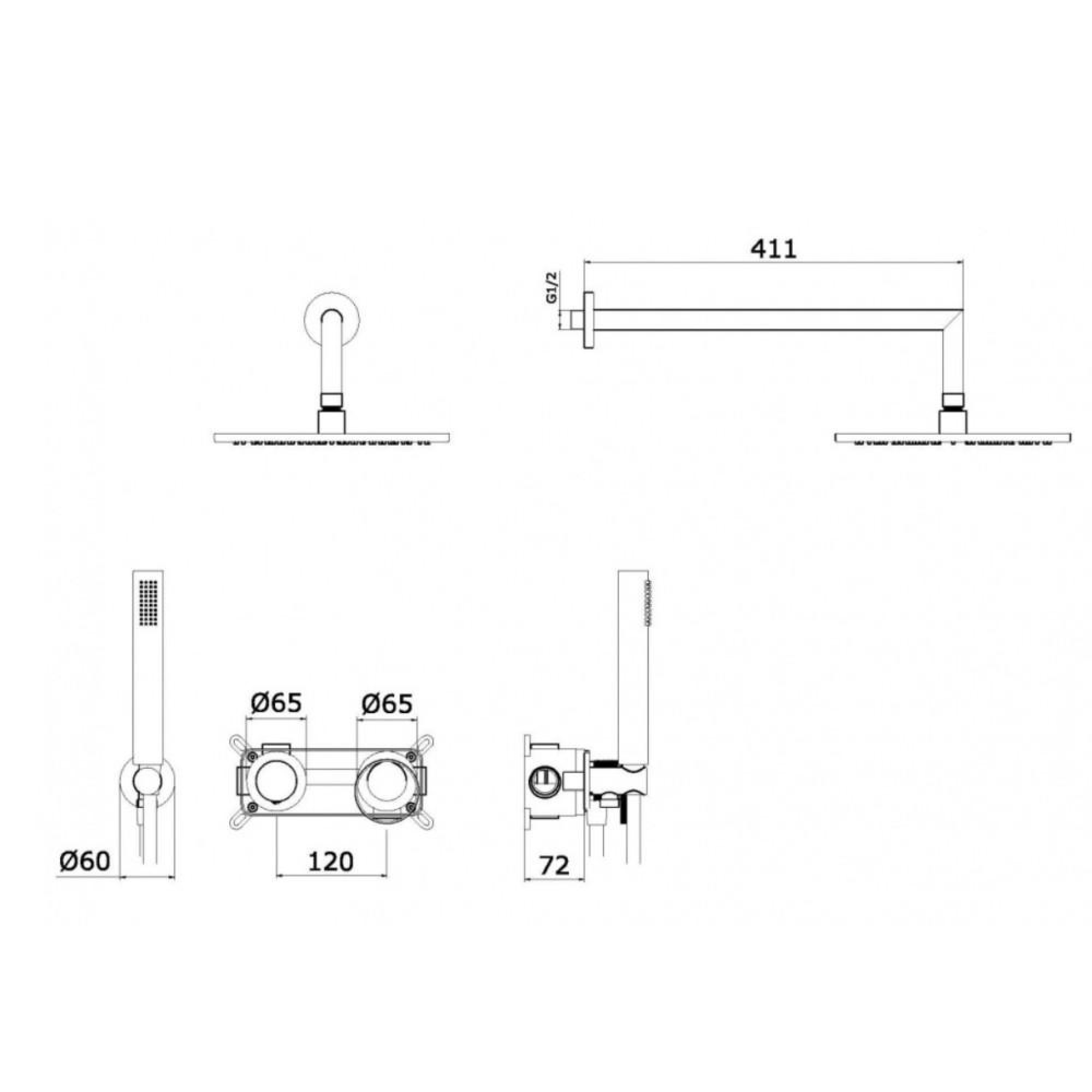Душевая система  Ganzer GZ19164-Q фото-10