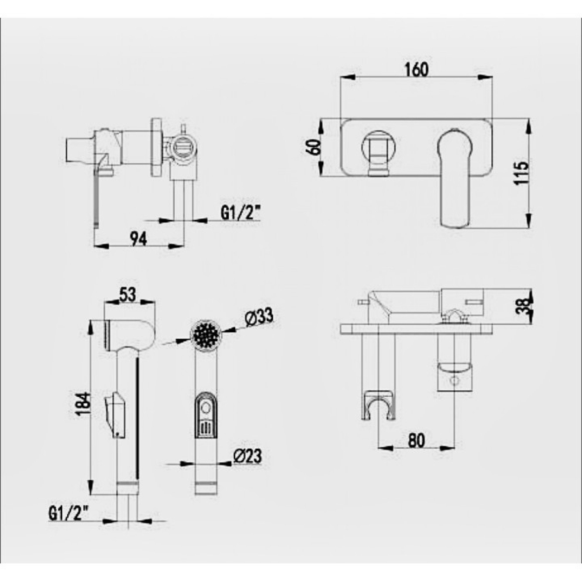 Гигиенический душ Vieir V333551-C фото-3