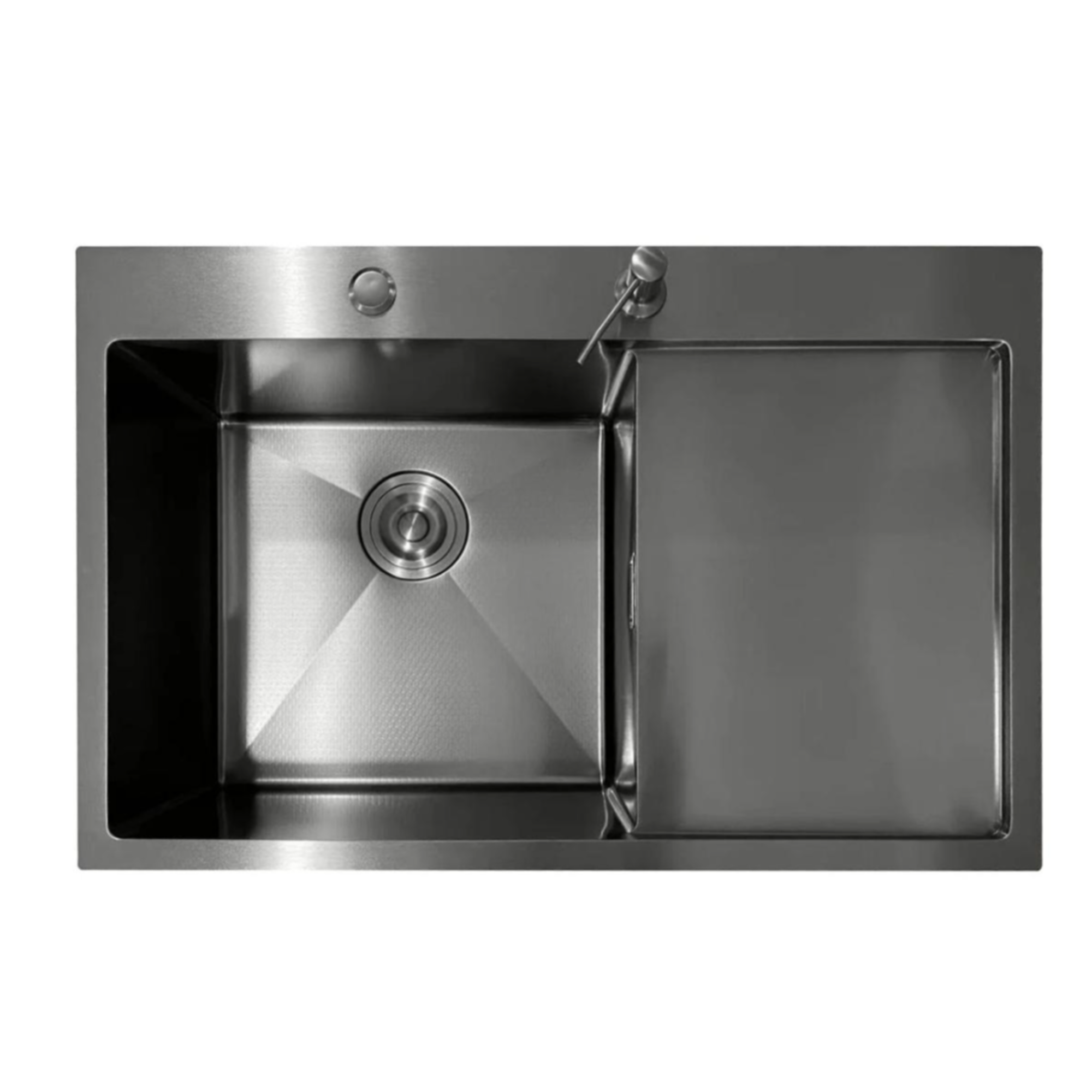 Кухонная мойка Stellar Decor S7850NB-L-D (нано черный) - фото2