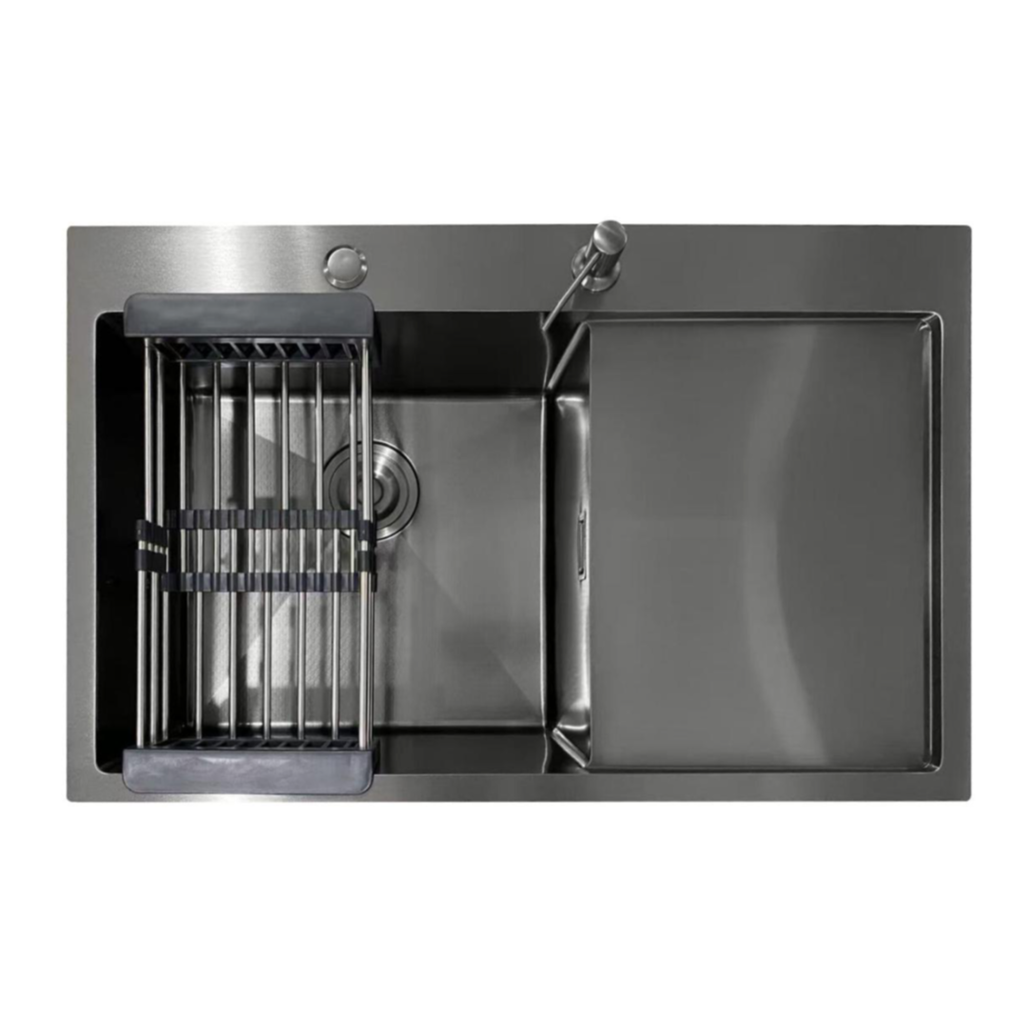 Кухонная мойка Stellar Decor S7850NB-L-D (нано черный) - фото1